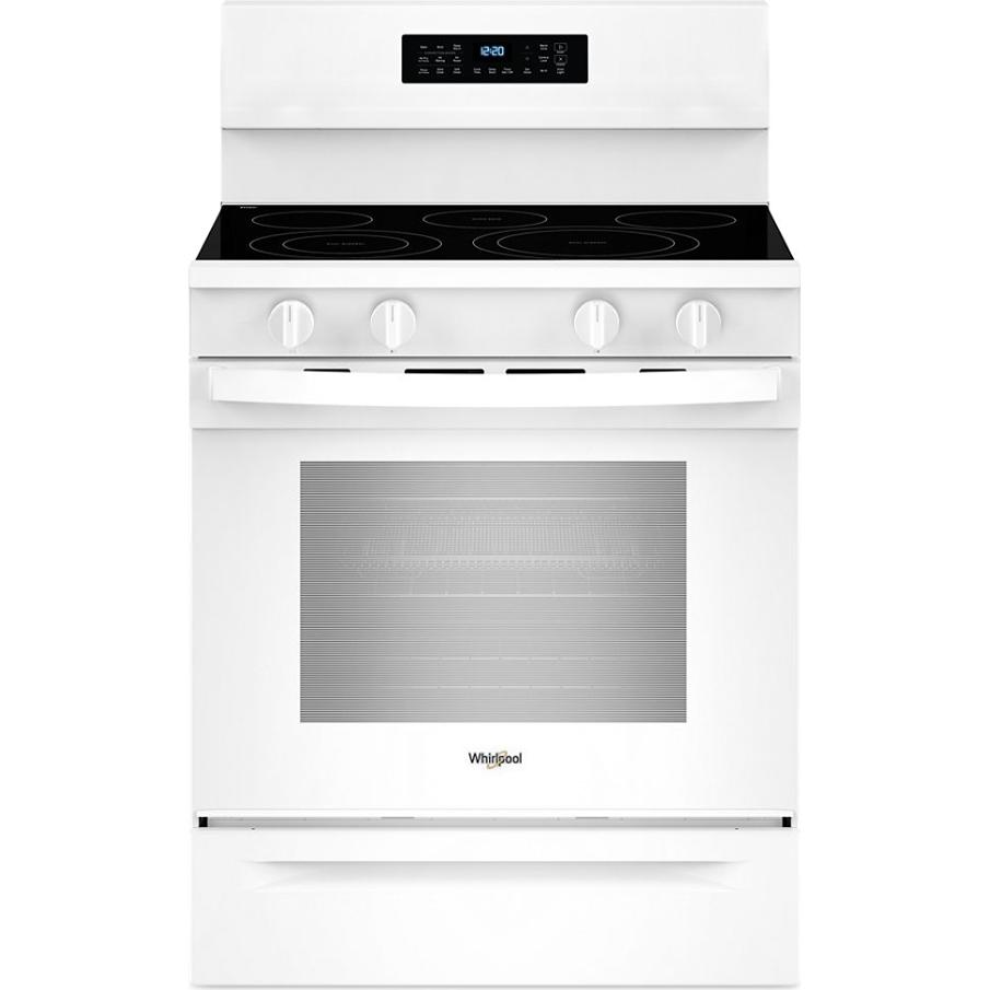 Whirlpool 30-inch Freestanding Electric Range with Air Cooking Technology YWFES7030SW IMAGE 1