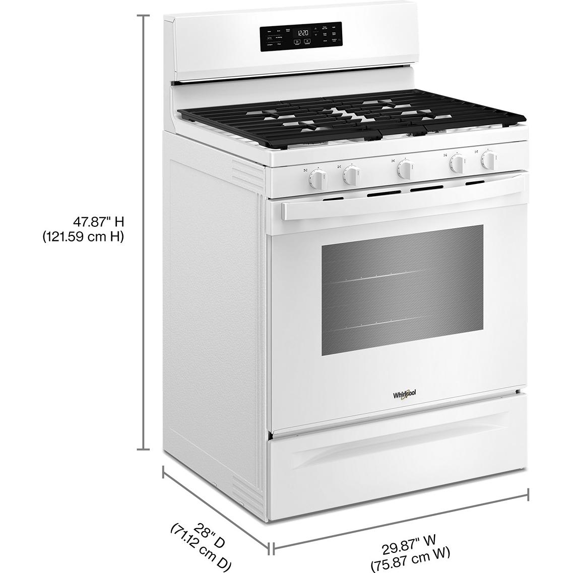 Whirlpool 30-inch Gas Range with Air Cooking Technology and Steam Clean WFGS4530SW IMAGE 12