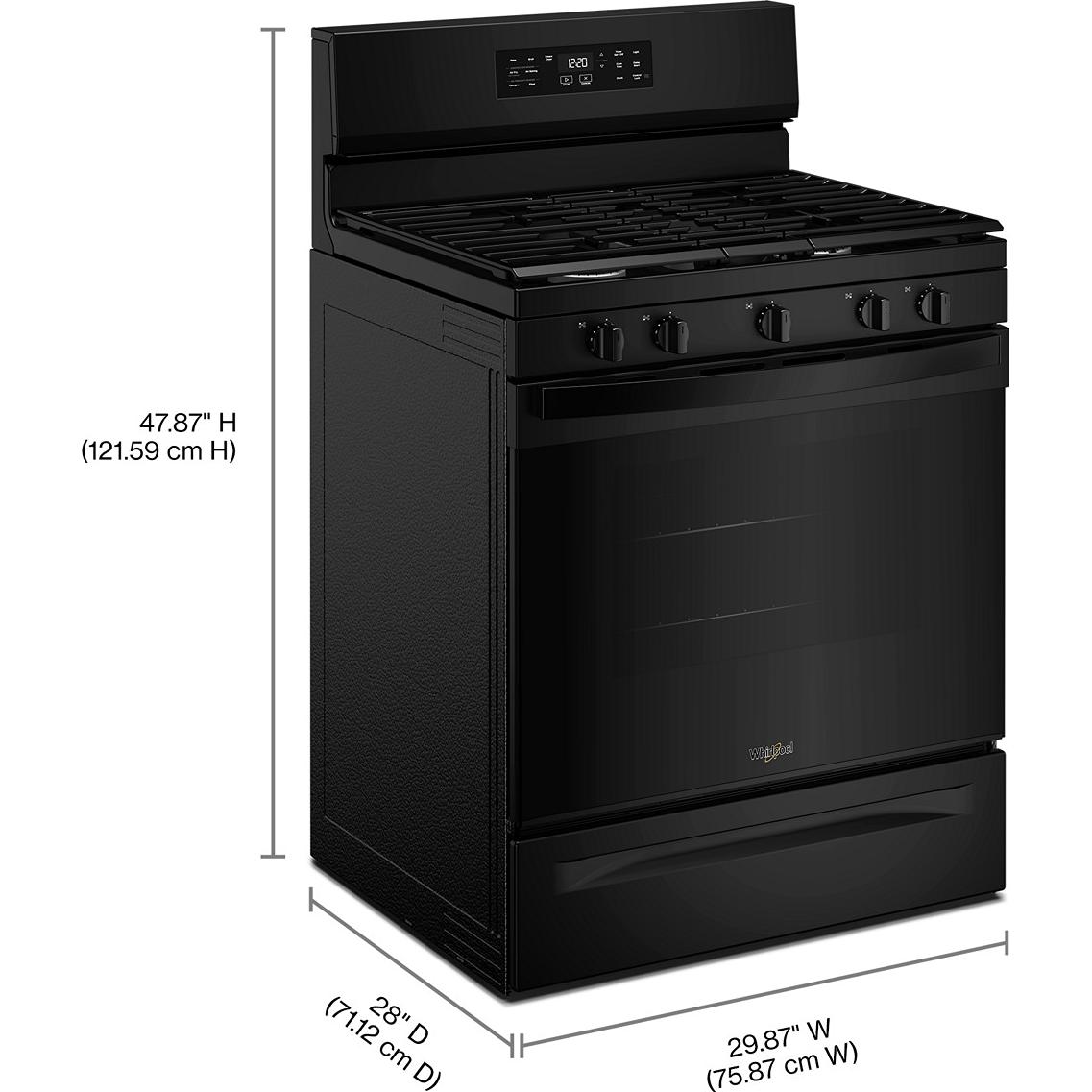 Whirlpool 30-inch Gas Range with Air Cooking Technology and Steam Clean WFGS4530SB IMAGE 12
