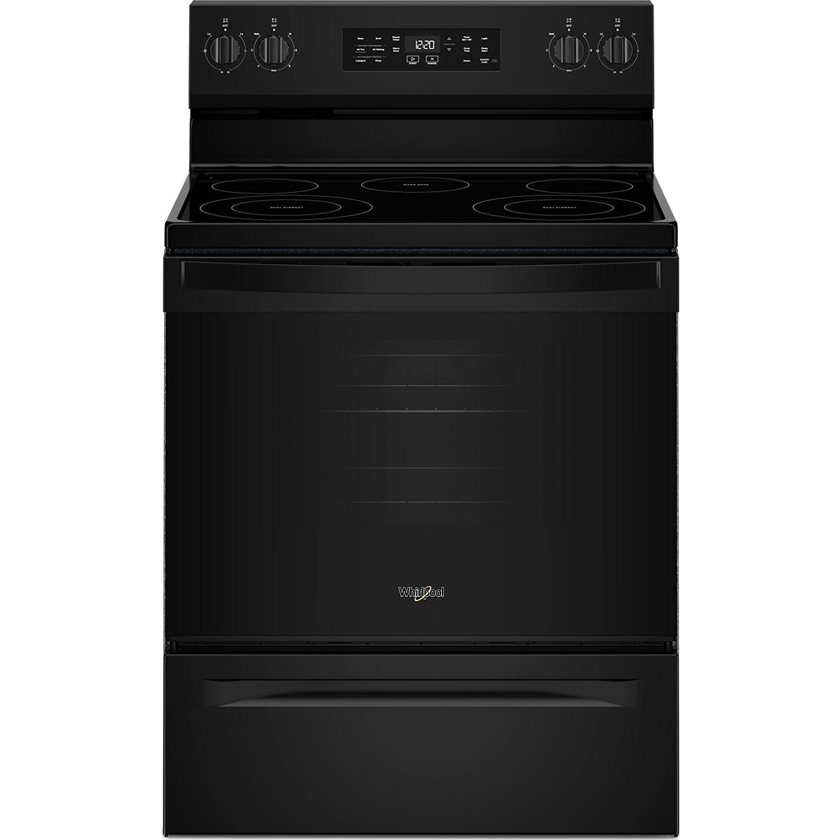 Whirlpool 30-inch Electric Range with Air Cooking Technology and Steam Clean YWFES4530SB IMAGE 1