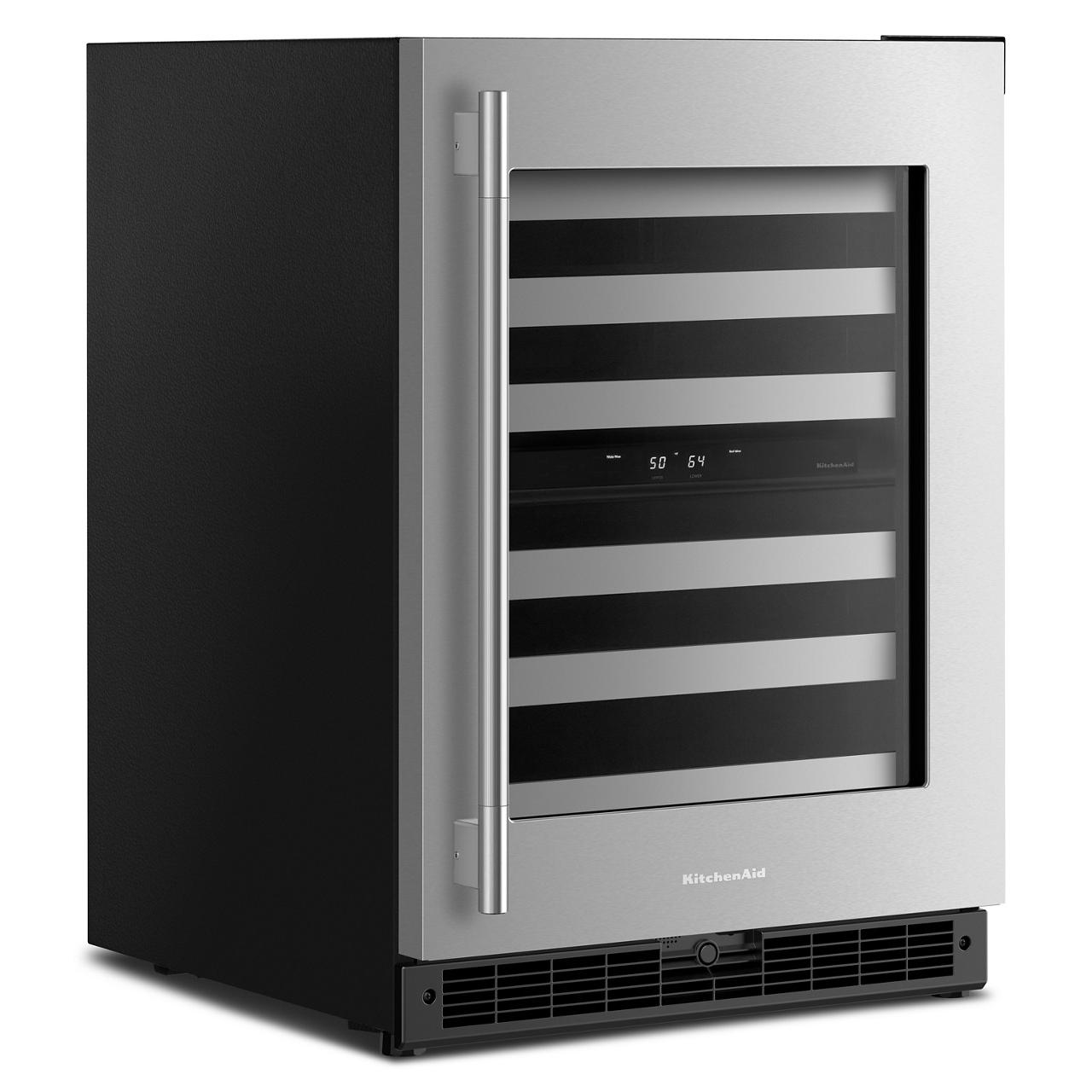 KitchenAid 46-Bottle Undercounter Wine Cellar with Full-Extension Metal-Front Racks KUWR324SSB IMAGE 4