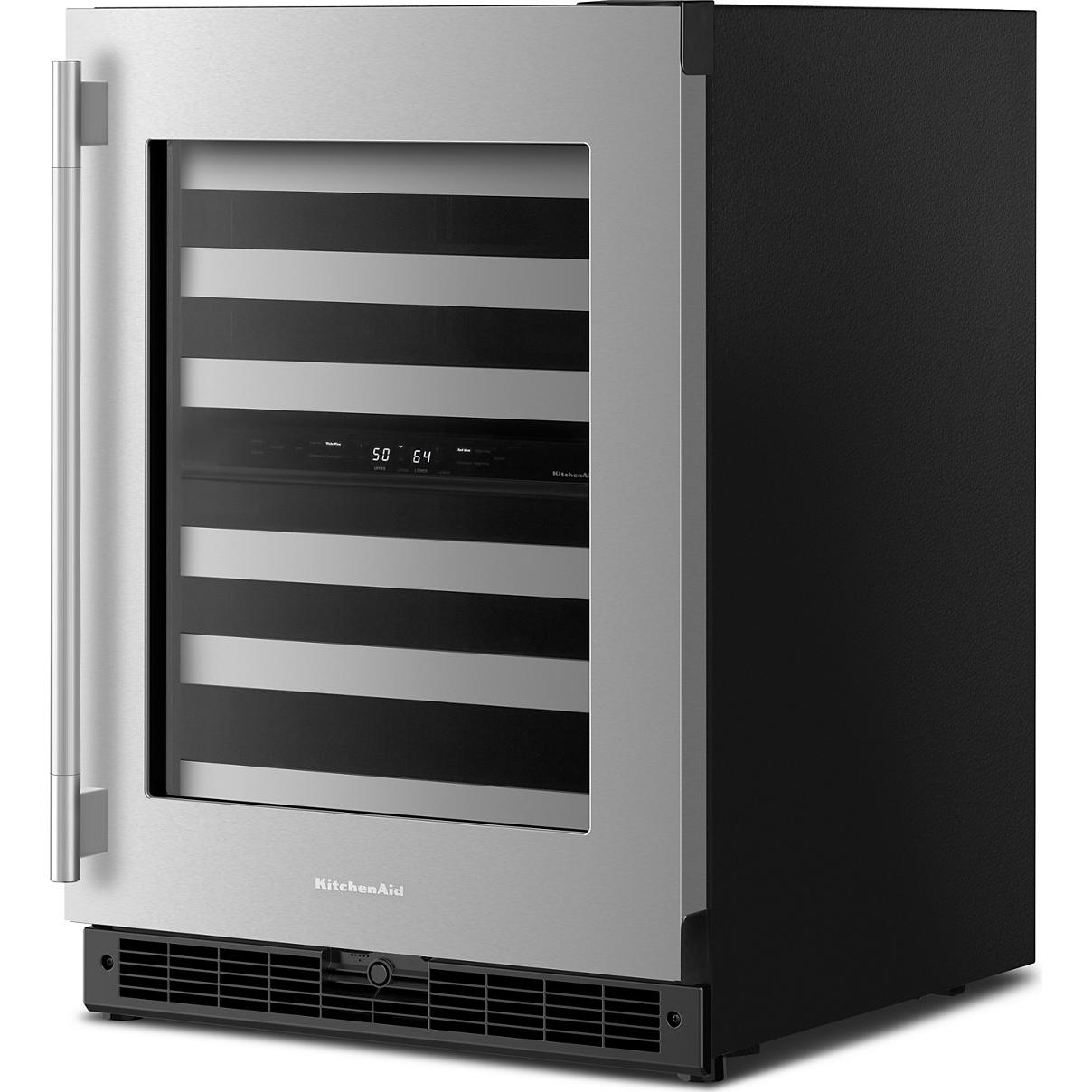 KitchenAid 46-Bottle Undercounter Wine Cellar with Full-Extension Metal-Front Racks KUWR324SSB IMAGE 5