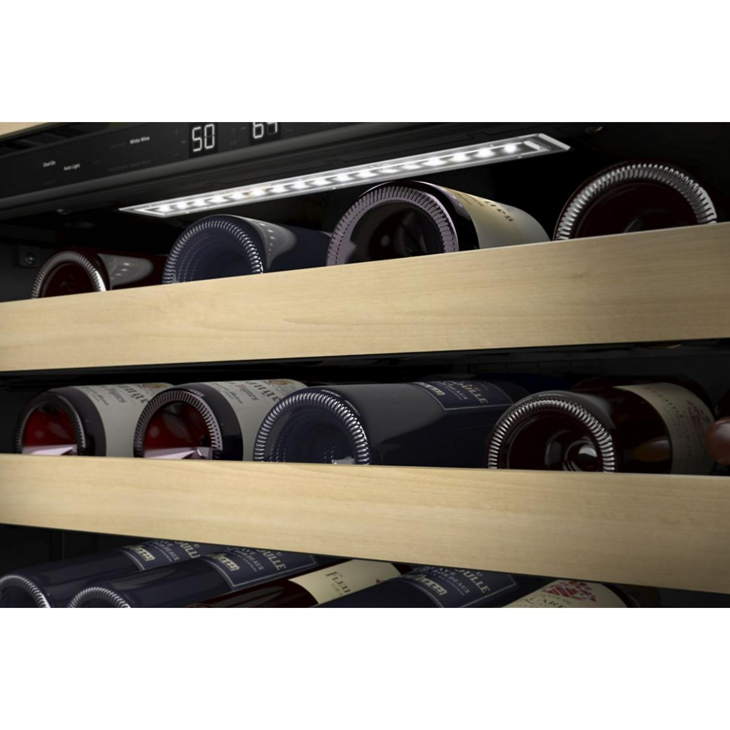 KitchenAid 46-Bottle Undercounter Wine Cellar with Full-Extension Wood-Front Racks KUWR524SJP IMAGE 6