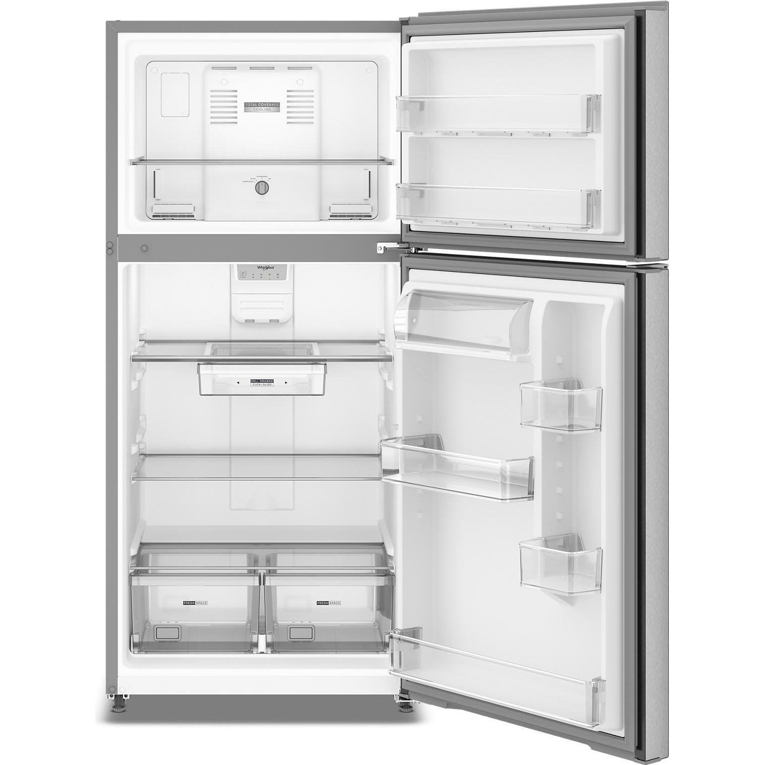 Whirlpool 29.5-inch, 19 Cu. Ft. Top Freezer Refrigerator with Total Coverage Cooling WRTX5419SZ IMAGE 2