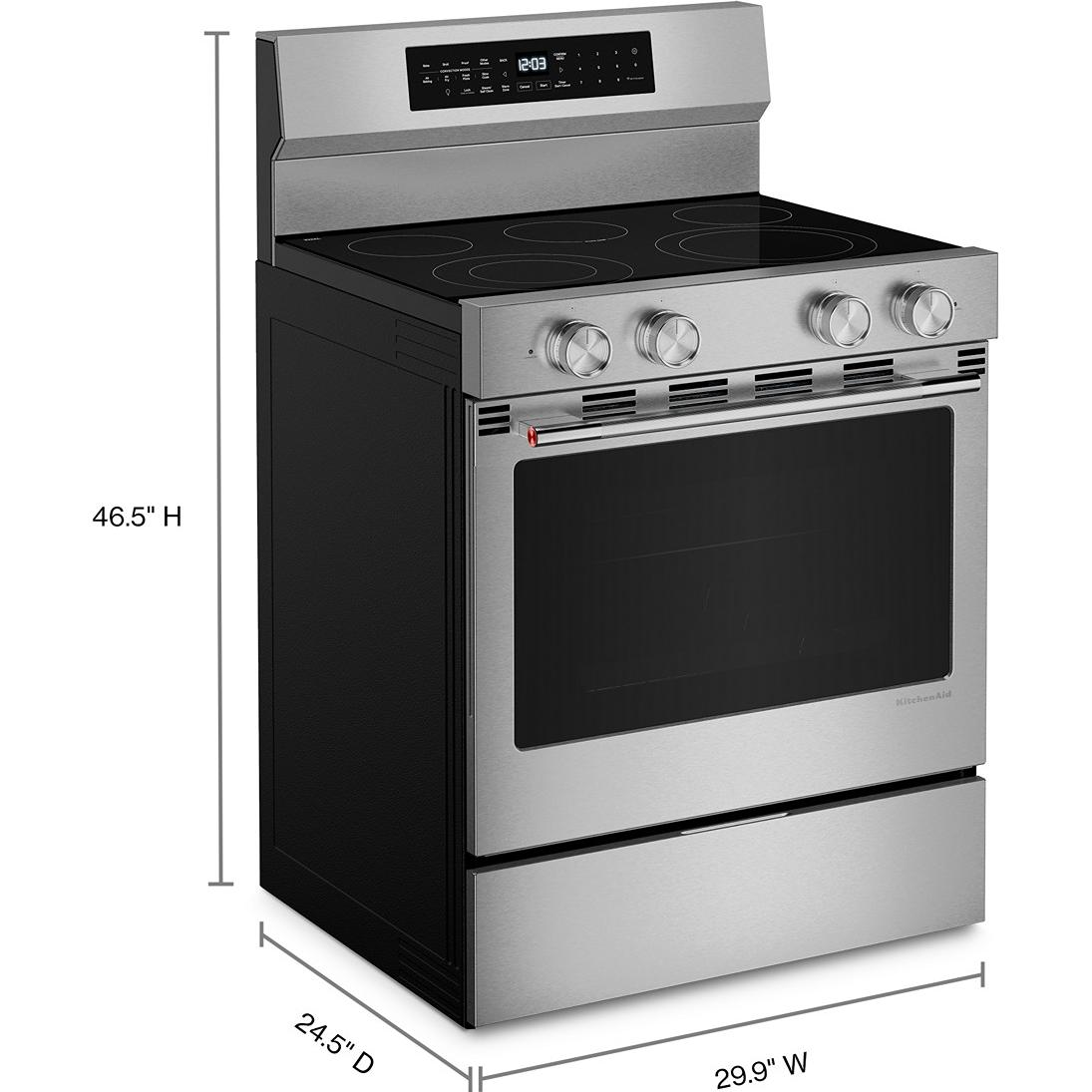 KitchenAid 30-inch Freestanding Electric Range with Wi-Fi YKFES530SPS IMAGE 5