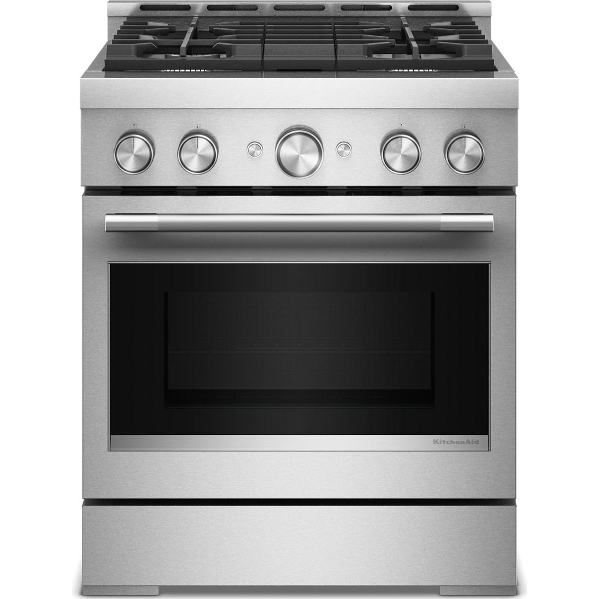 KitchenAid 30-inch Slide-in Gas Range with 4 Burners KFGS930SSS IMAGE 1
