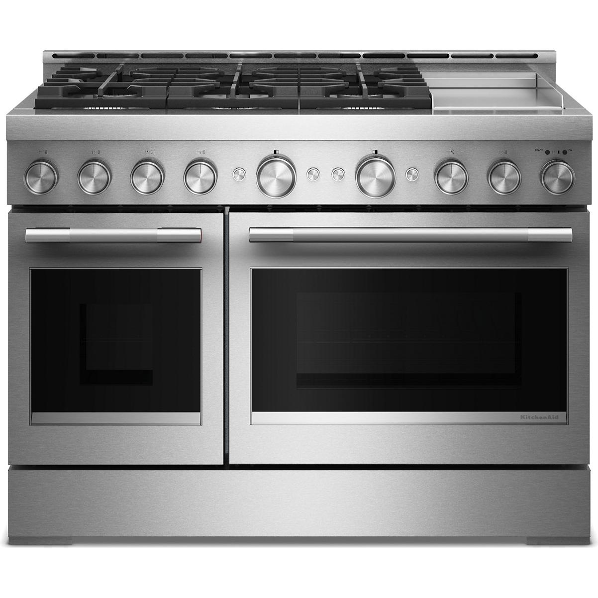 KitchenAid 48-inch Freestanding Gas Range with 6 Burners and Griddle KFGD948SSS IMAGE 1
