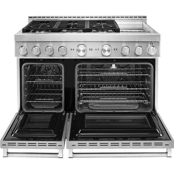 KitchenAid 48-inch Freestanding Gas Range with 6 Burners and Griddle KFGD948SSS IMAGE 3