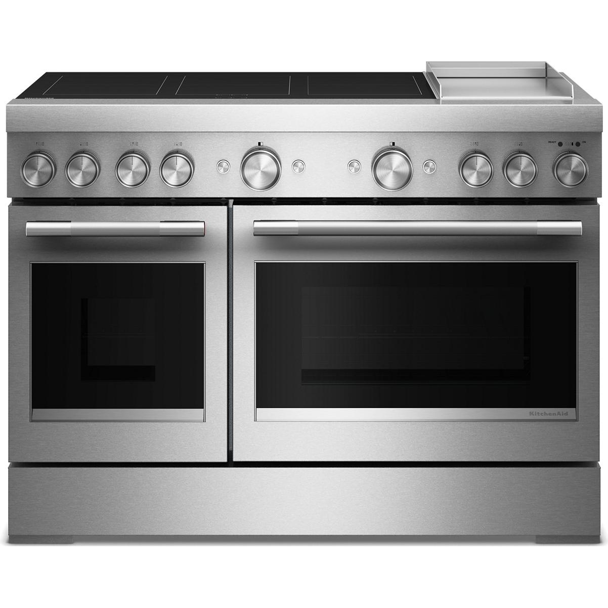KitchenAid 48-inch Freestanding Induction Range with 6 Elements and Griddle KFID948SSS IMAGE 1
