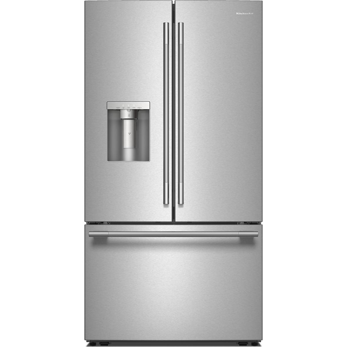KitchenAid 36-inch French 3-Door Refrigerator with Water and Ice Dispensing System KRFF436SPS IMAGE 1