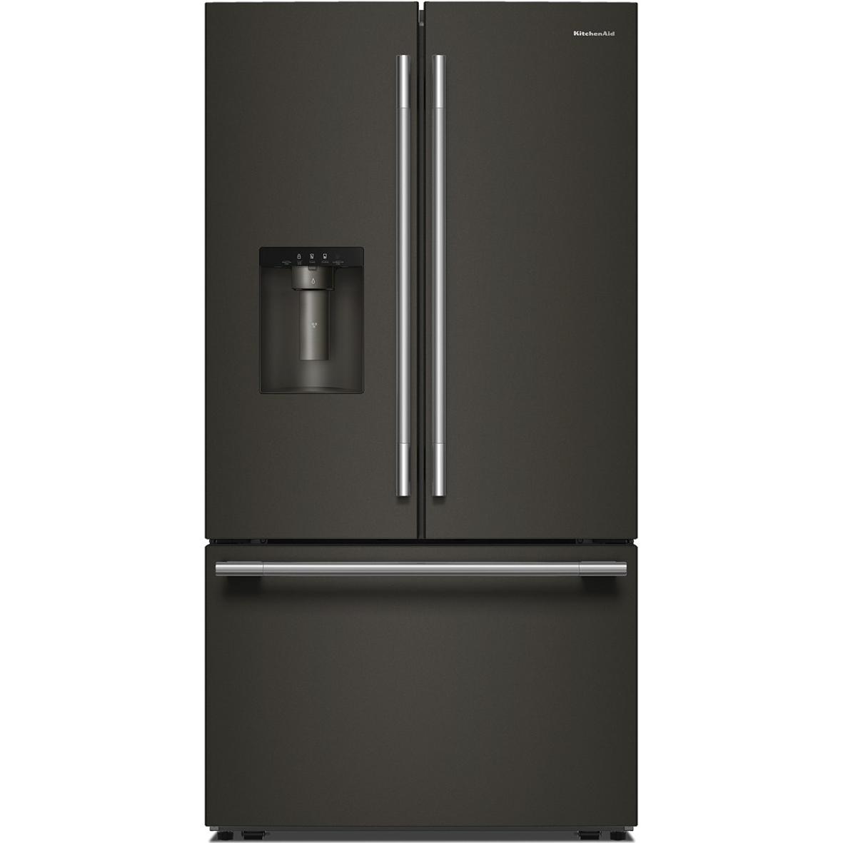 KitchenAid 36-inch French 3-Door Refrigerator with Water and Ice Dispensing System KRFF436SBE IMAGE 1