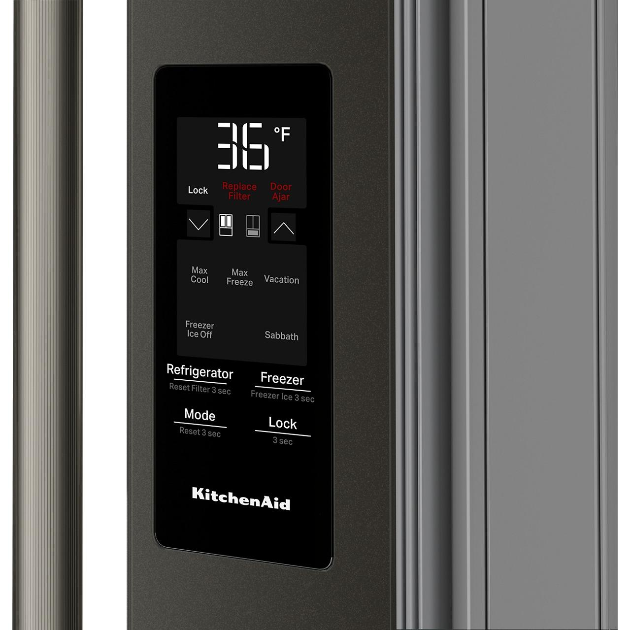 KitchenAid 36-inch French 3-Door Refrigerator with Water and Ice Dispensing System KRFF436SBE IMAGE 7