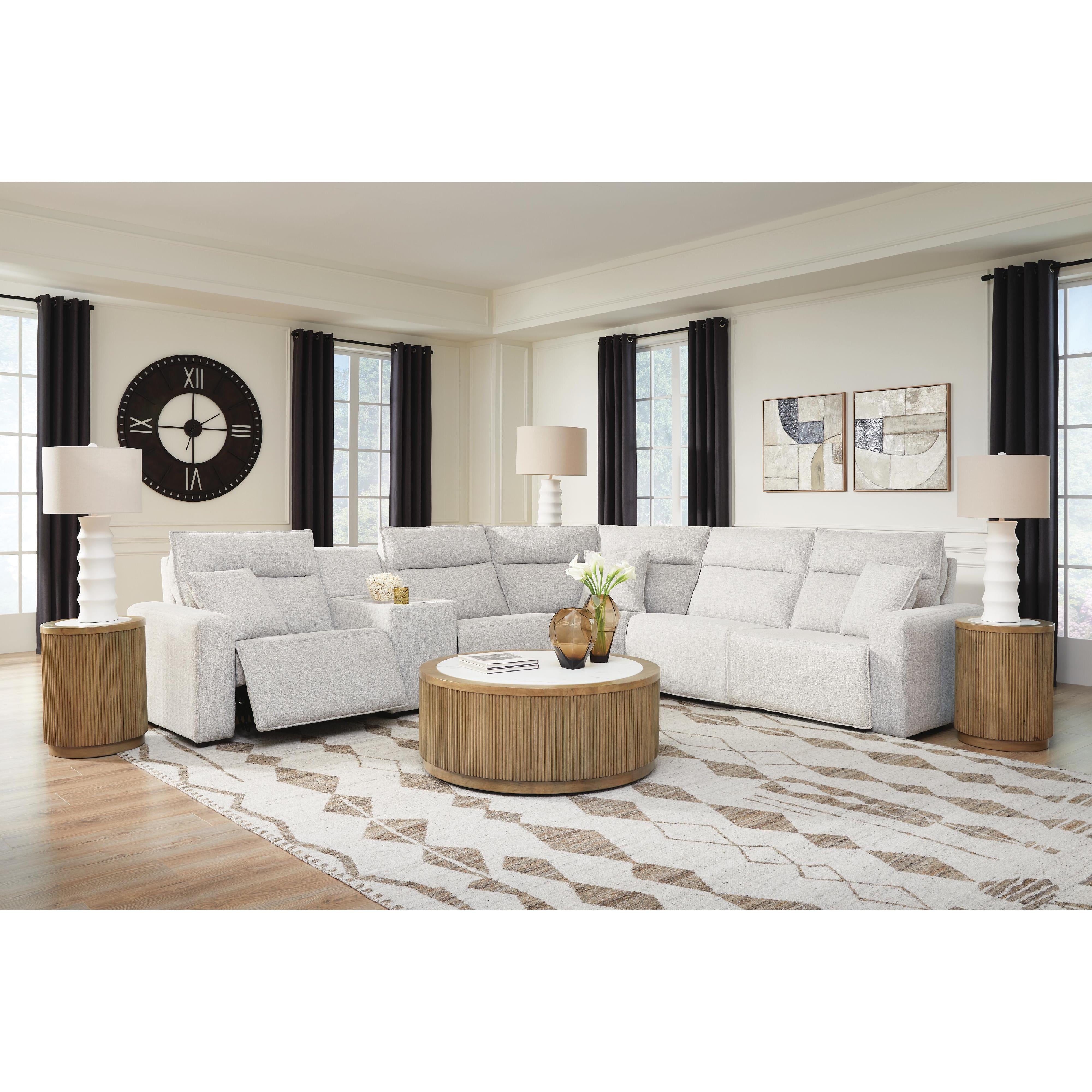 Signature Design by Ashley ModMax II 65907S10 6 pc Power Reclining Sectional with Console IMAGE 2