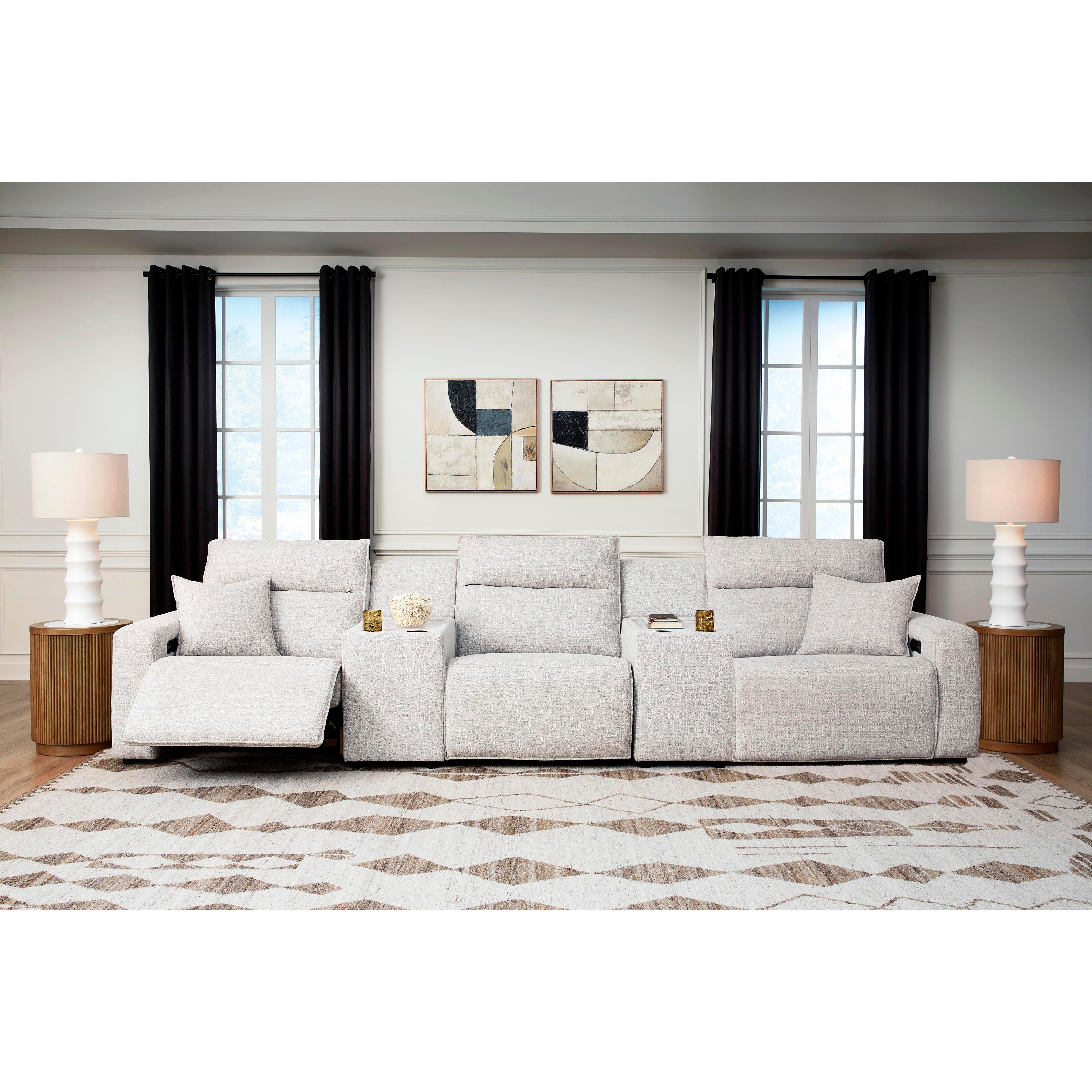 Signature Design by Ashley ModMax II 65907S14 5 pc Power Reclining Sectional with Consoles IMAGE 2