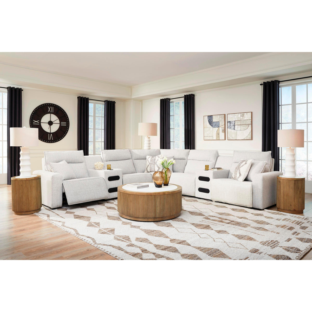 Signature Design by Ashley ModMax II 65907S9 7 pc Power Reclining Sectional with Chaise and Audio Consoles IMAGE 4