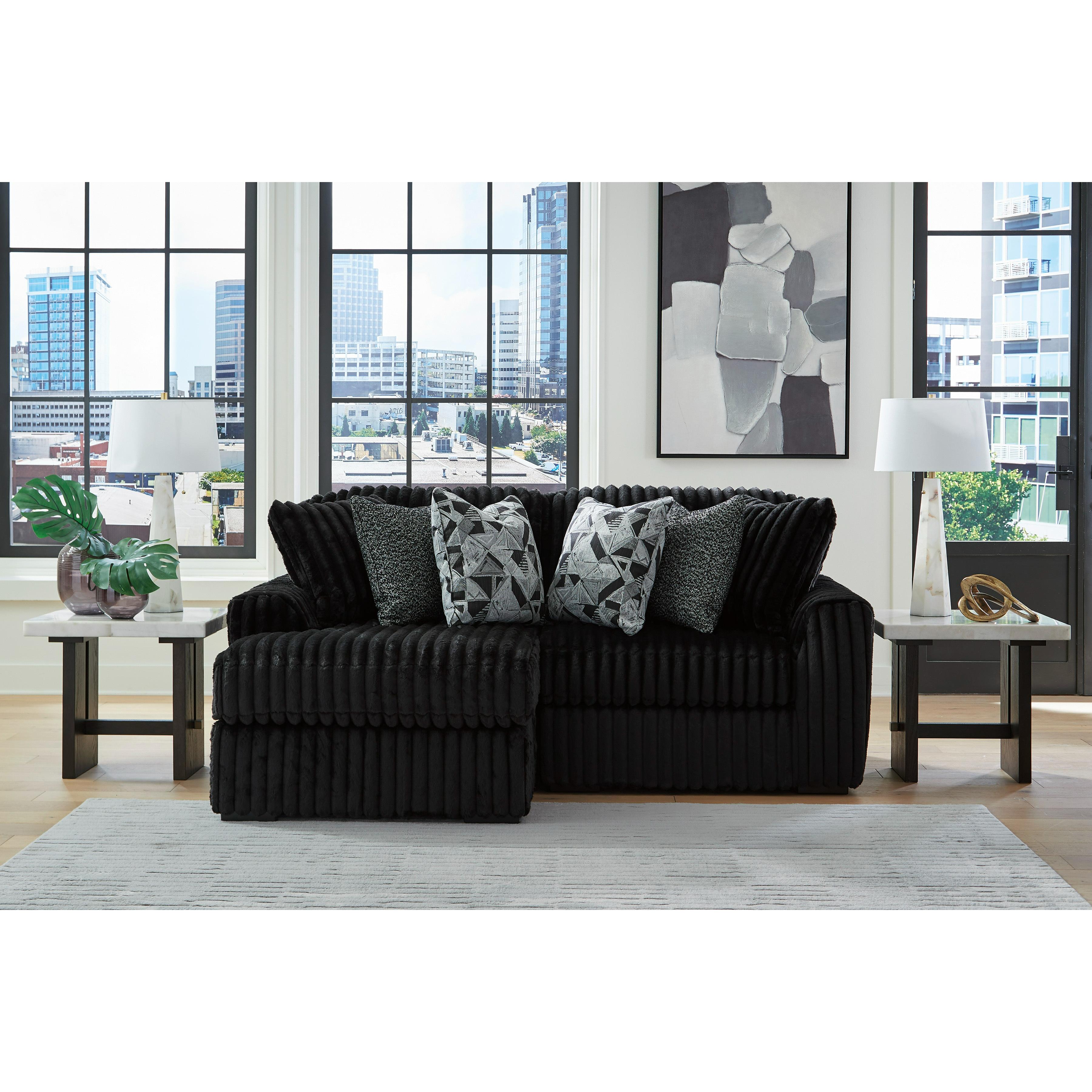 Signature Design by Ashley Midnight-Madness 98103S13 2 pc Sectional with Chaise IMAGE 2