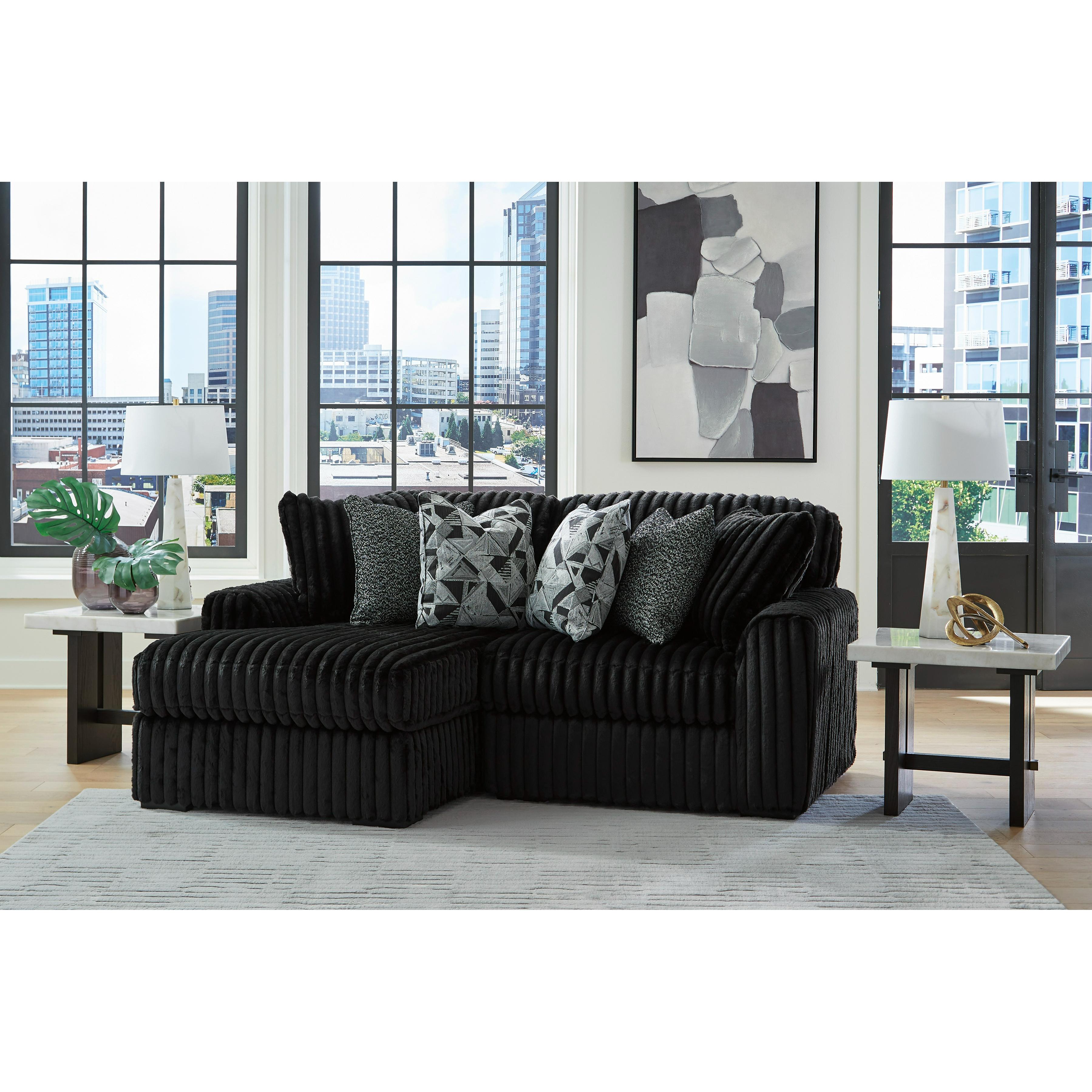 Signature Design by Ashley Midnight-Madness 98103S13 2 pc Sectional with Chaise IMAGE 3