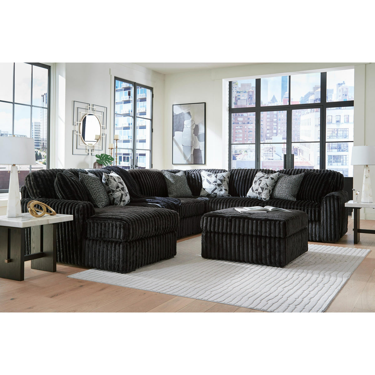 Signature Design by Ashley Midnight-Madness 98103S23 6 pc Sectional with Chaise IMAGE 5