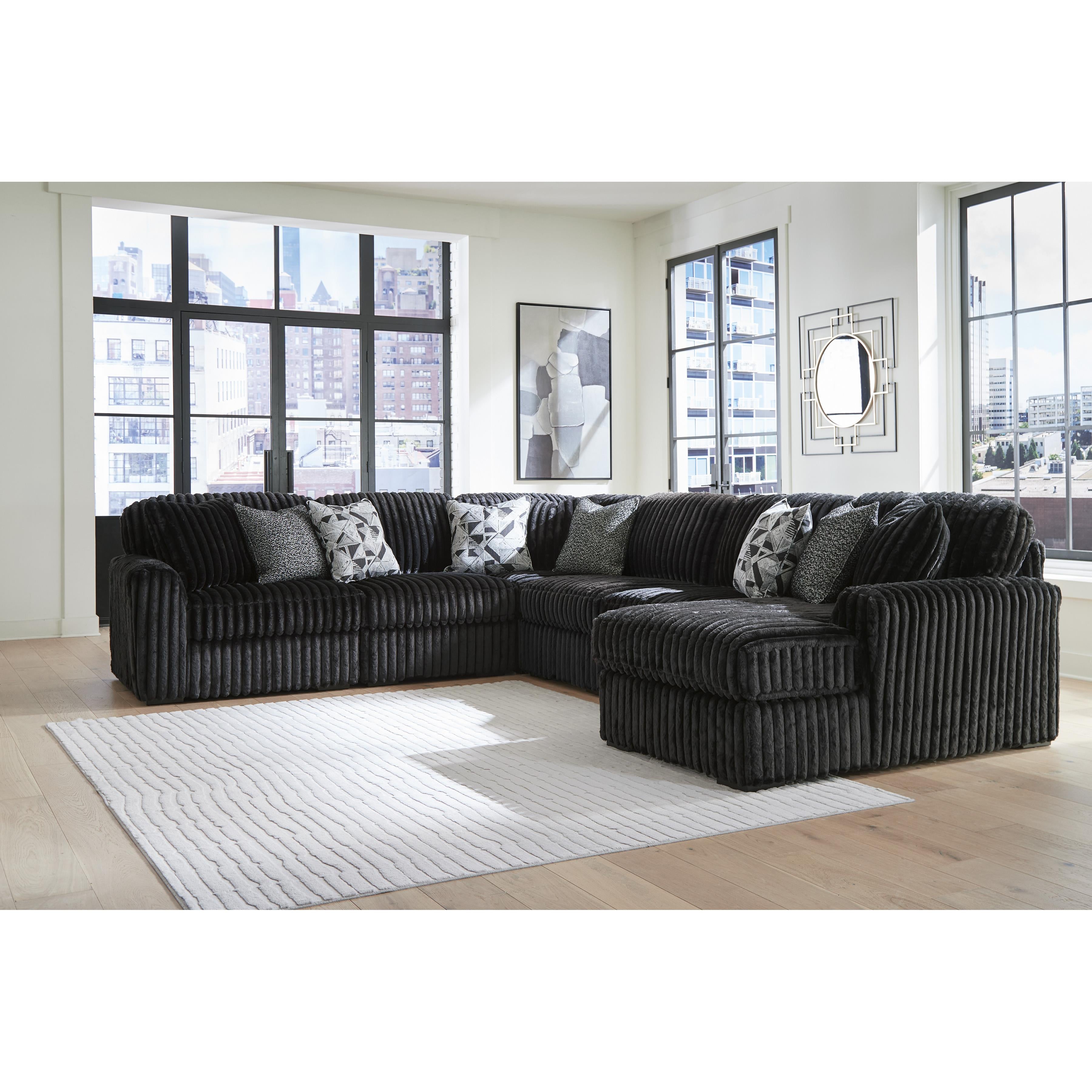 Signature Design by Ashley Midnight-Madness 98103S24 6 pc Sectional with Chaise IMAGE 2