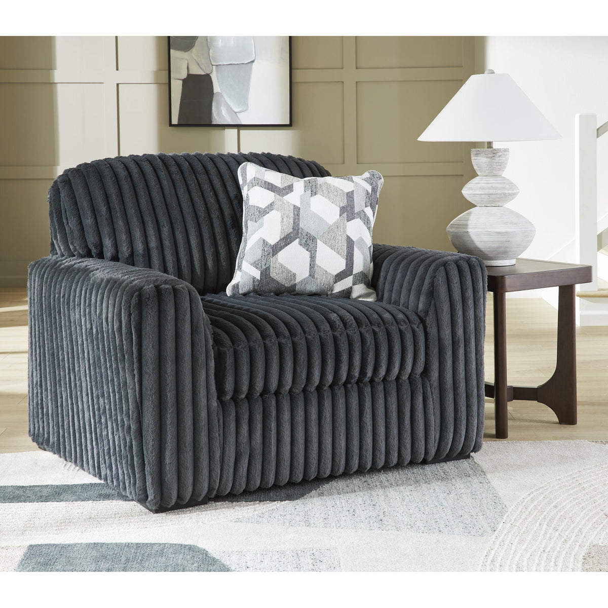 Signature Design by Ashley Midnight-Madness 9810523 Chair and a Half IMAGE 4