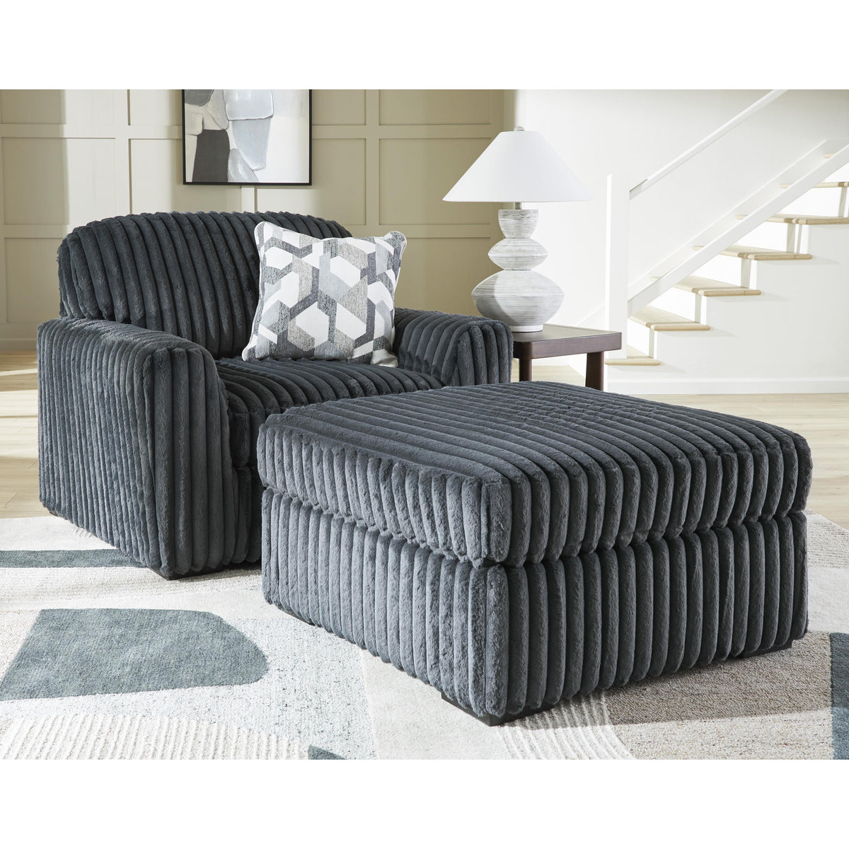 Signature Design by Ashley Midnight-Madness 9810523 Chair and a Half IMAGE 5