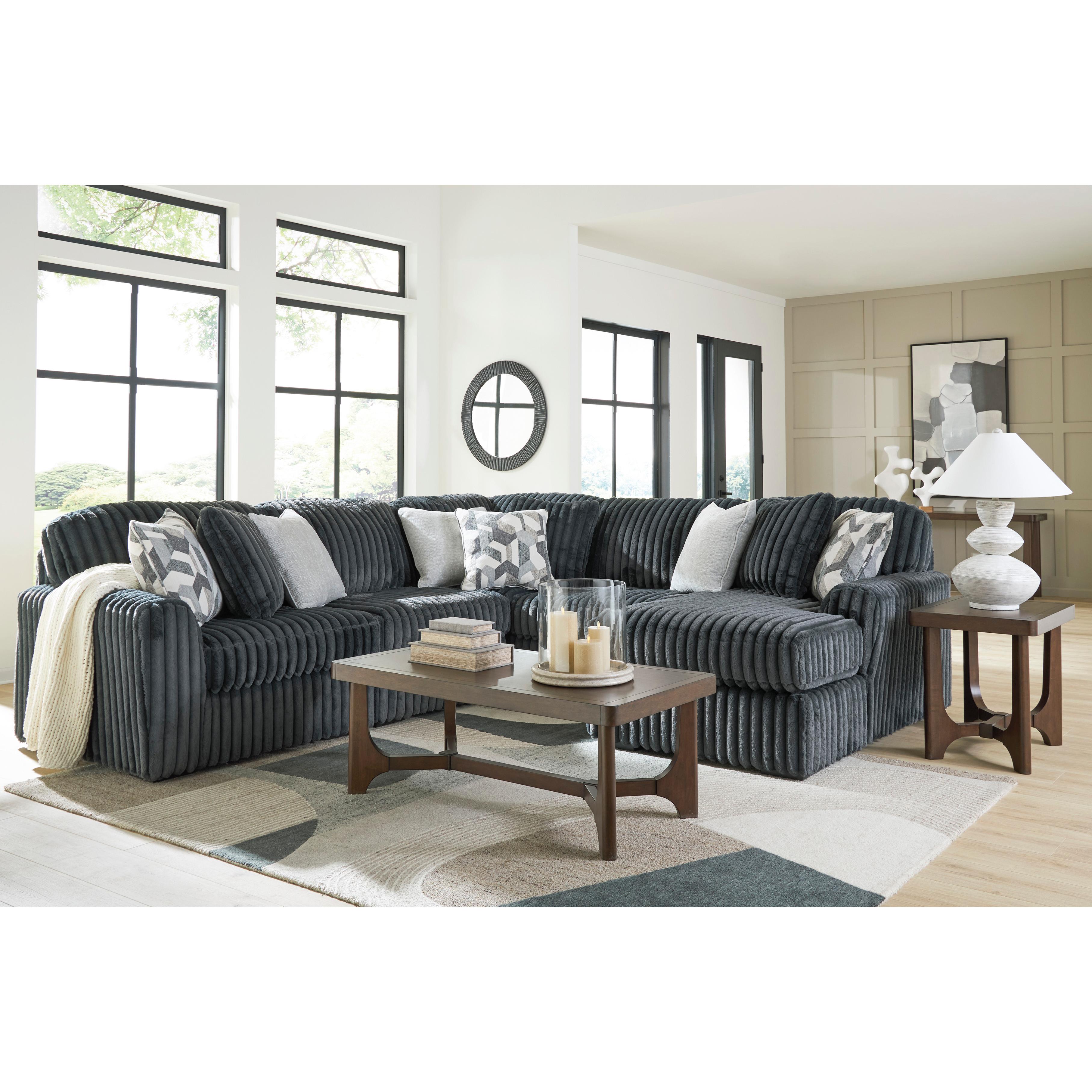 Signature Design by Ashley Midnight-Madness 98105S23 5 pc Sectional with Chaise IMAGE 2