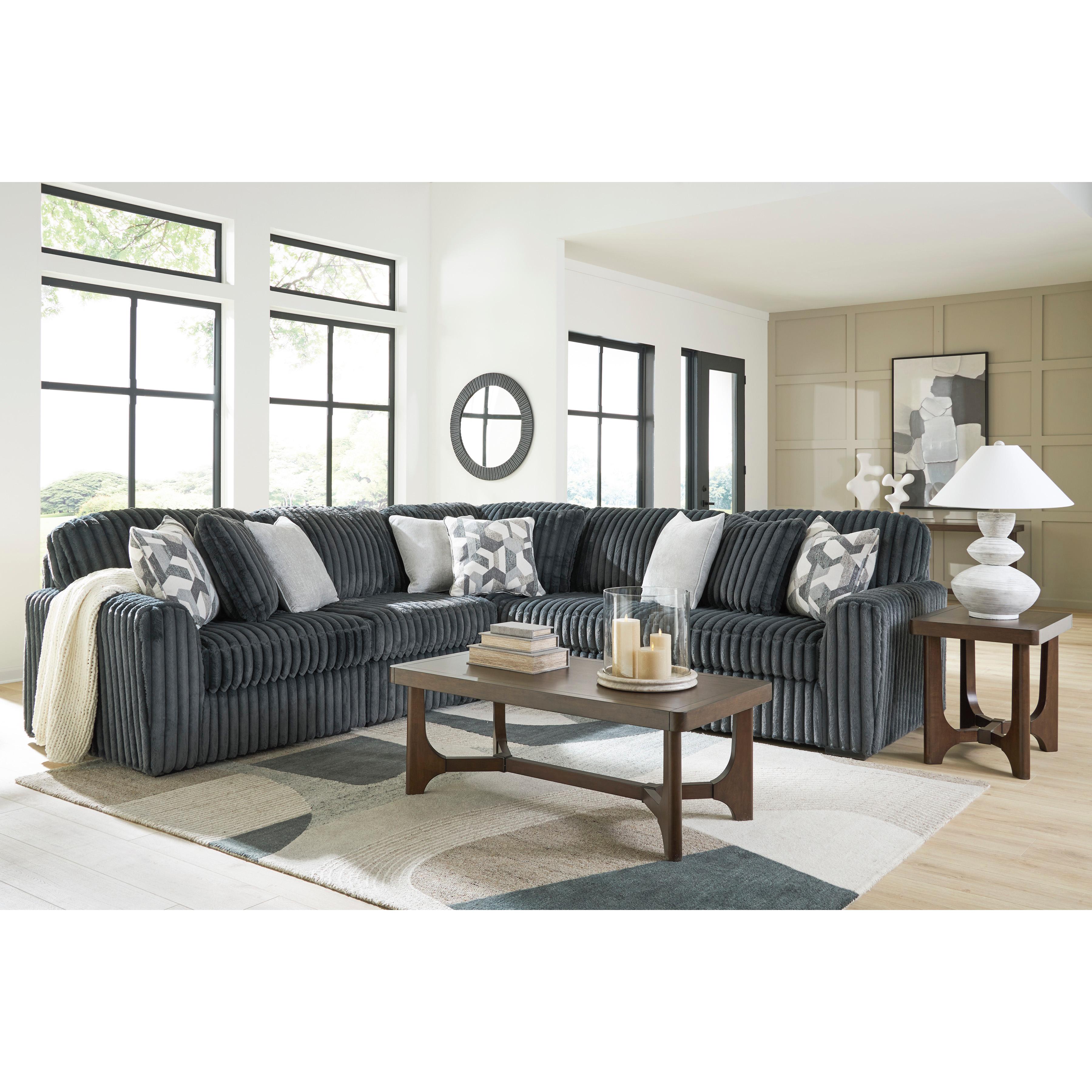 Signature Design by Ashley Midnight-Madness 98105S27 5 pc Sectional IMAGE 2