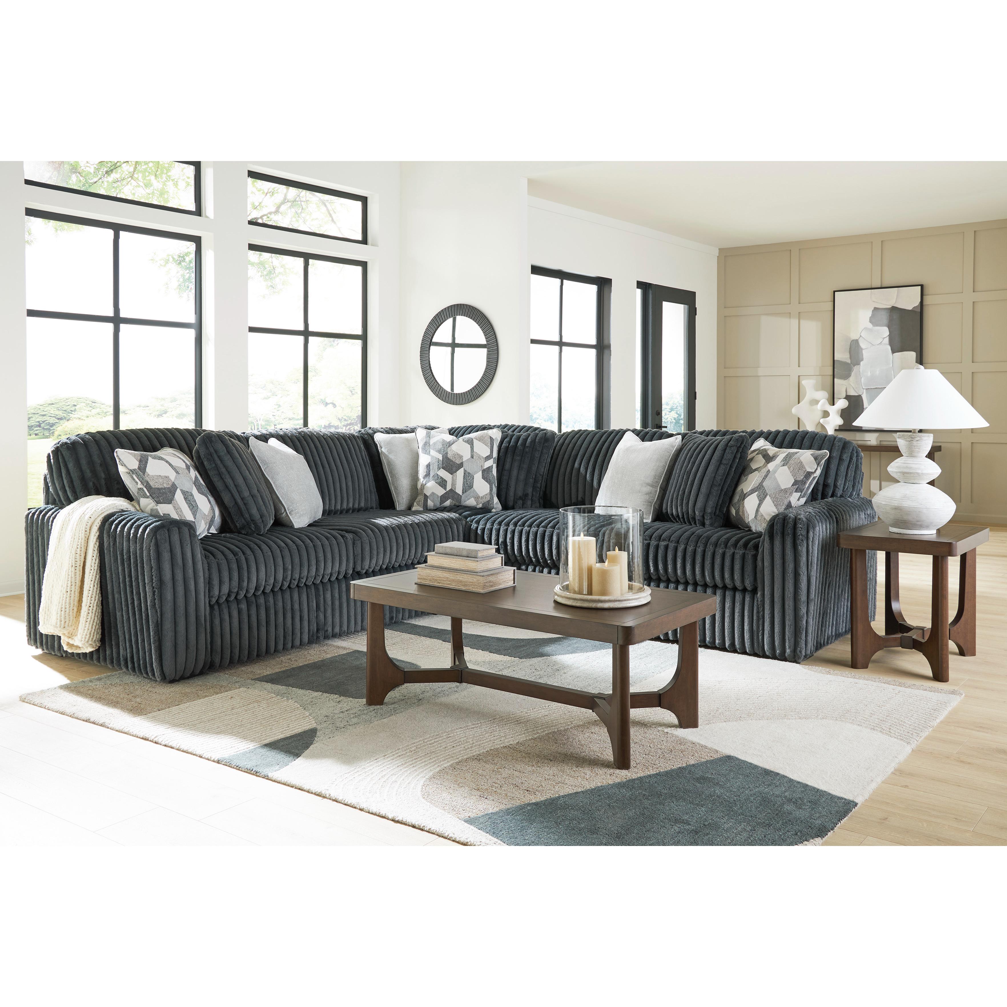 Signature Design by Ashley Midnight-Madness 98105S5 3 pc Sectional IMAGE 1