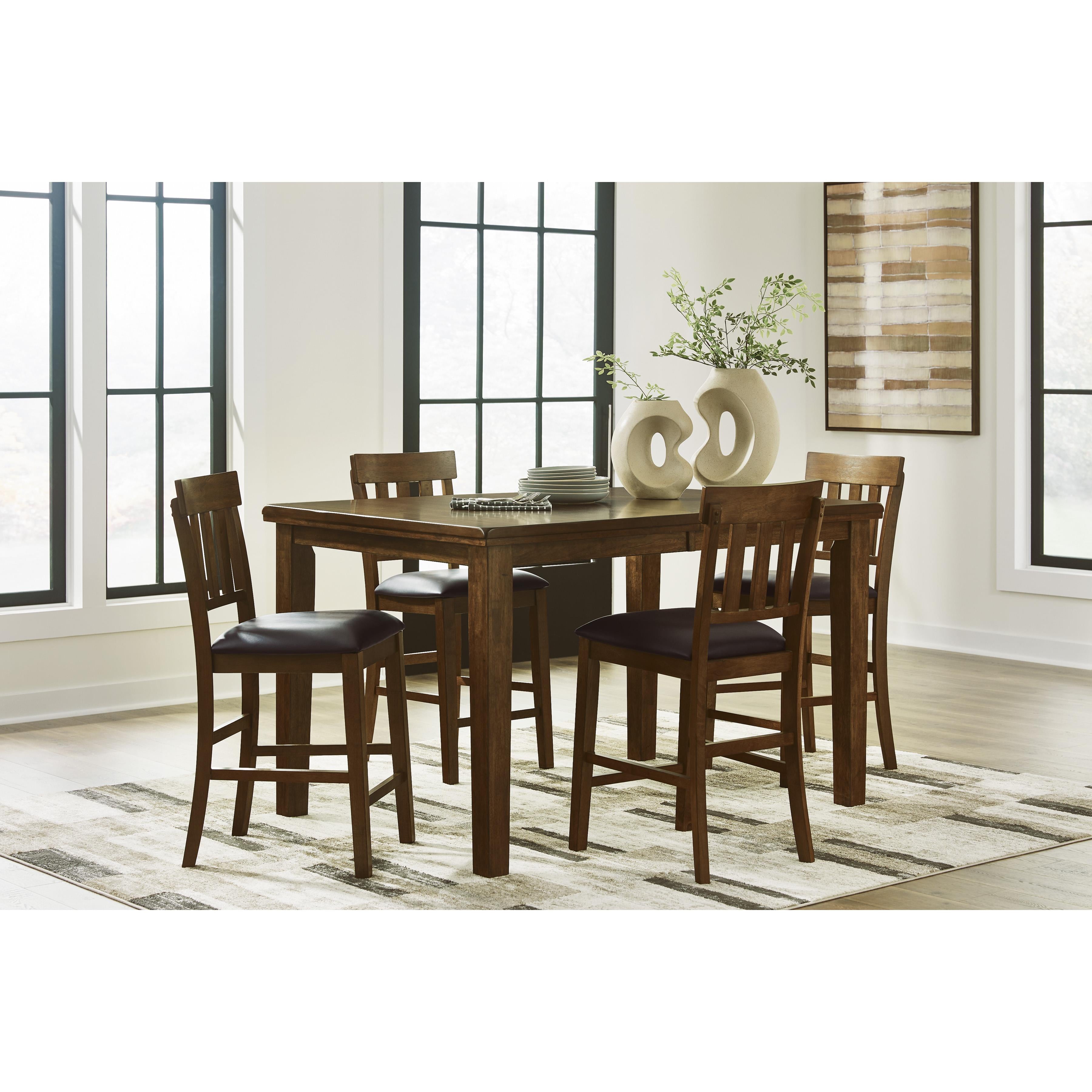 Signature Design by Ashley Ralene D594-32 Dining Room Counter Butterfly Extension Table IMAGE 8