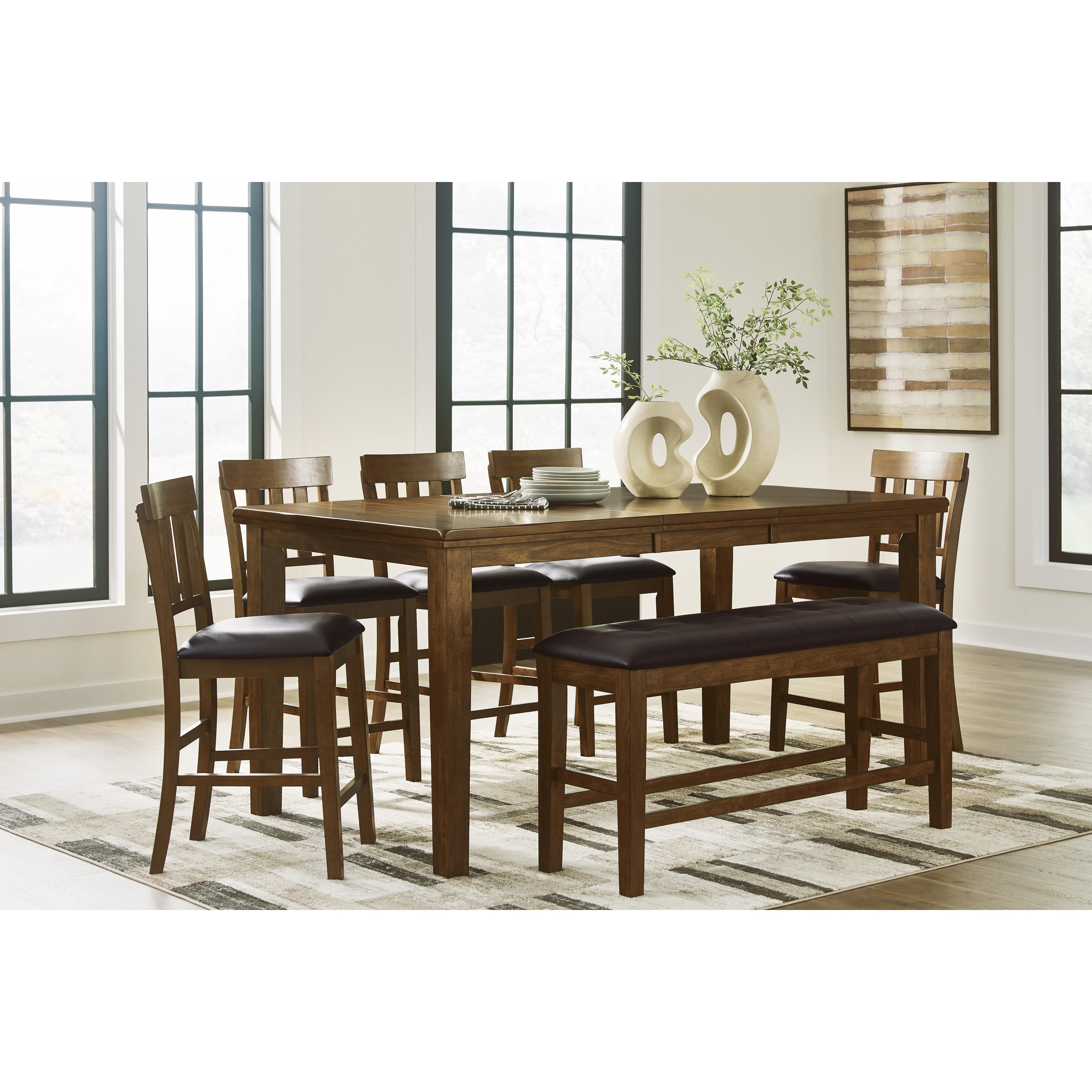 Signature Design by Ashley Ralene D594-32 Dining Room Counter Butterfly Extension Table IMAGE 9