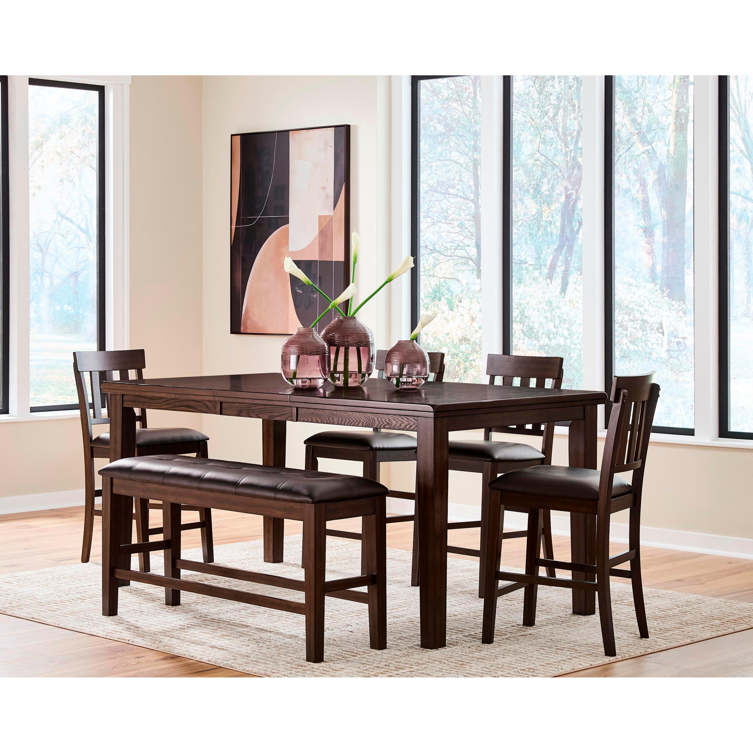 Signature Design by Ashley Haddigan D596-32 Dining Room Counter Butterfly Extension Table IMAGE 12