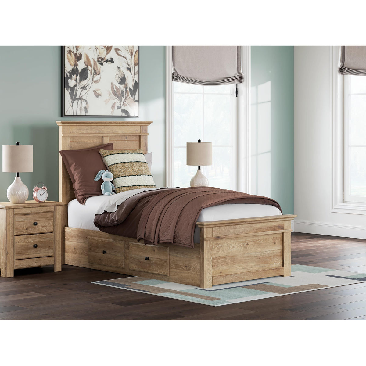 Signature Design by Ashley Makidern PCB1170B30 Twin Panel Storage Bed IMAGE 2