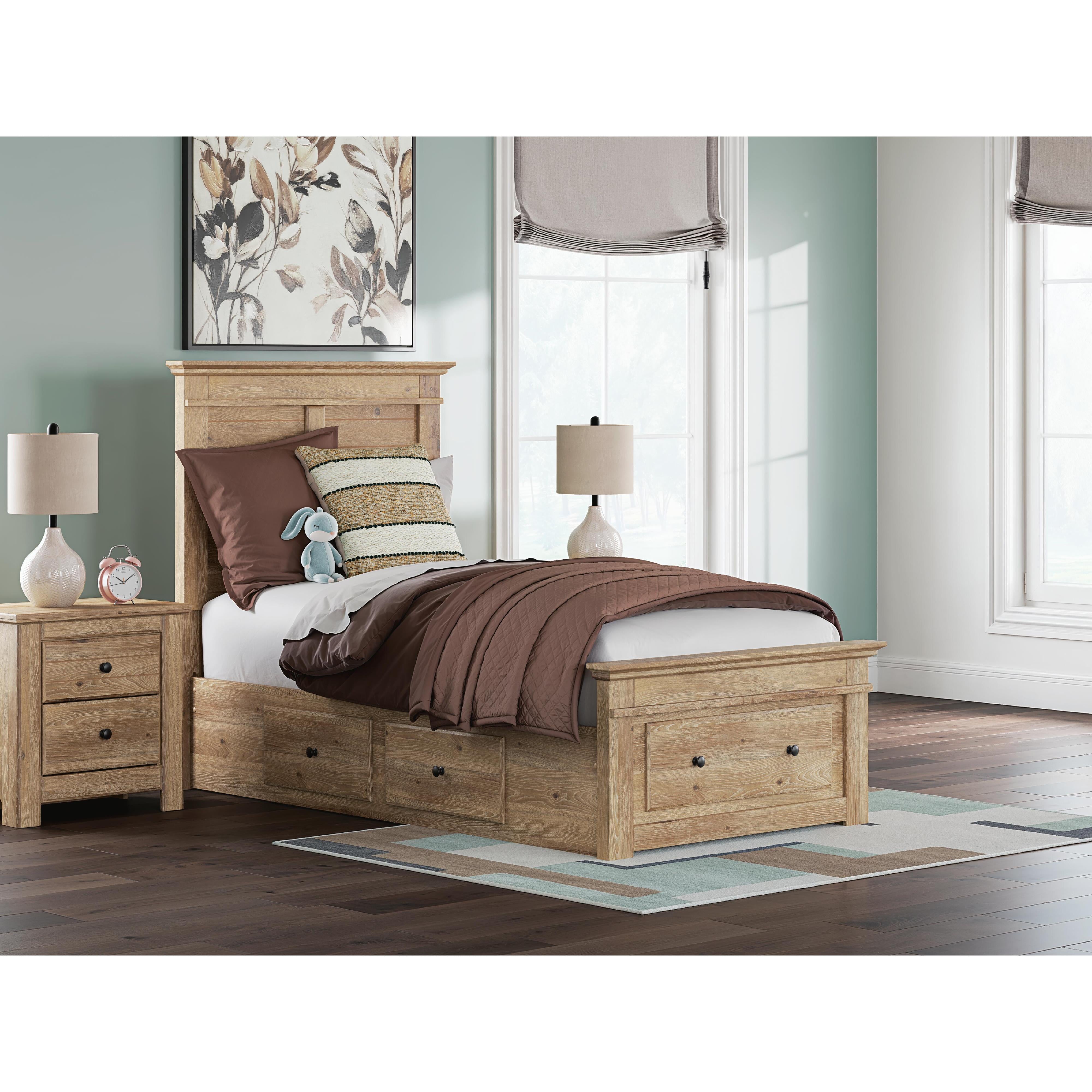 Signature Design by Ashley Makidern PCB1170B38 Twin Panel Storage Bed IMAGE 2