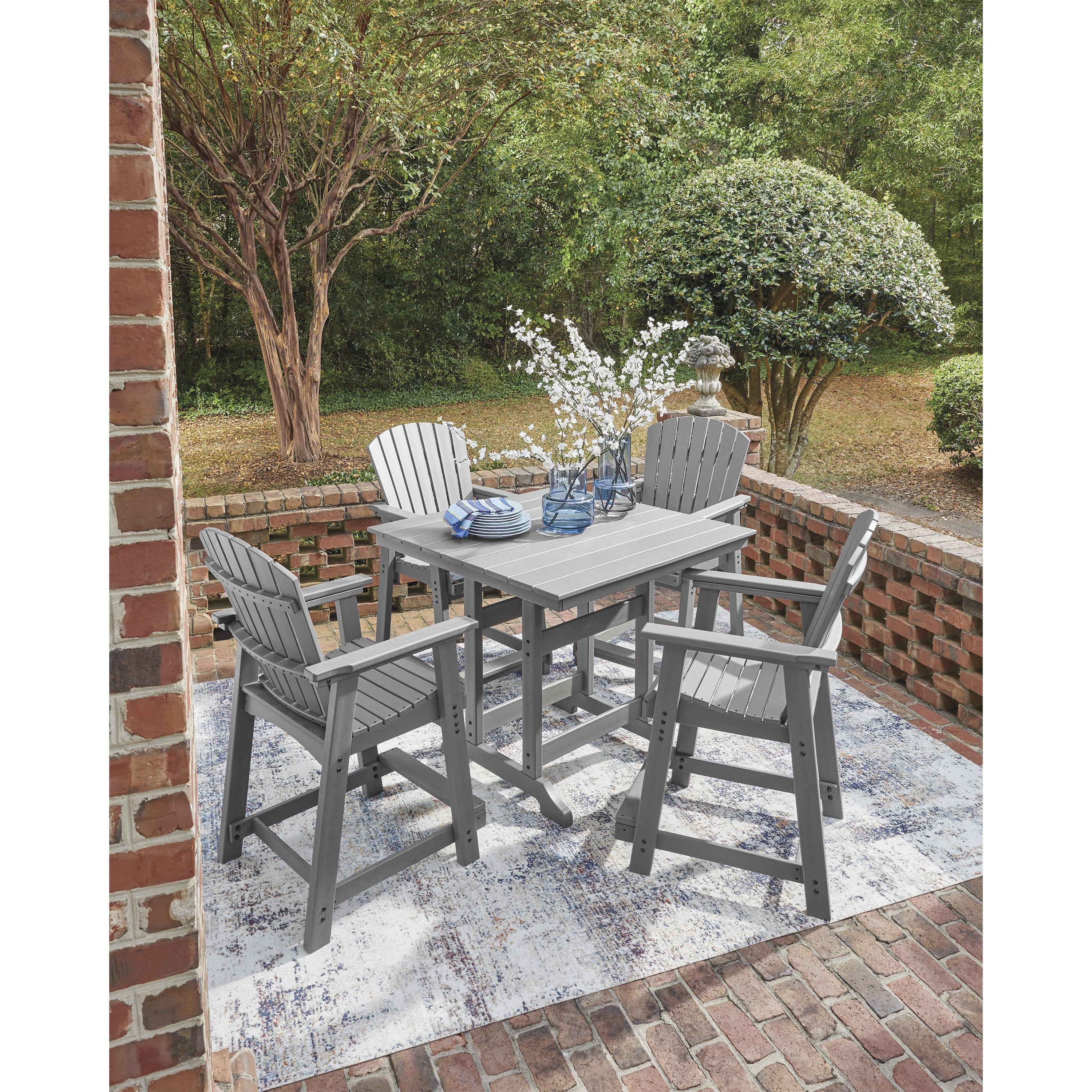 Signature Design by Ashley Sanctuary Beach PCP227-632 Square Counter Table with Umbrella Option IMAGE 7