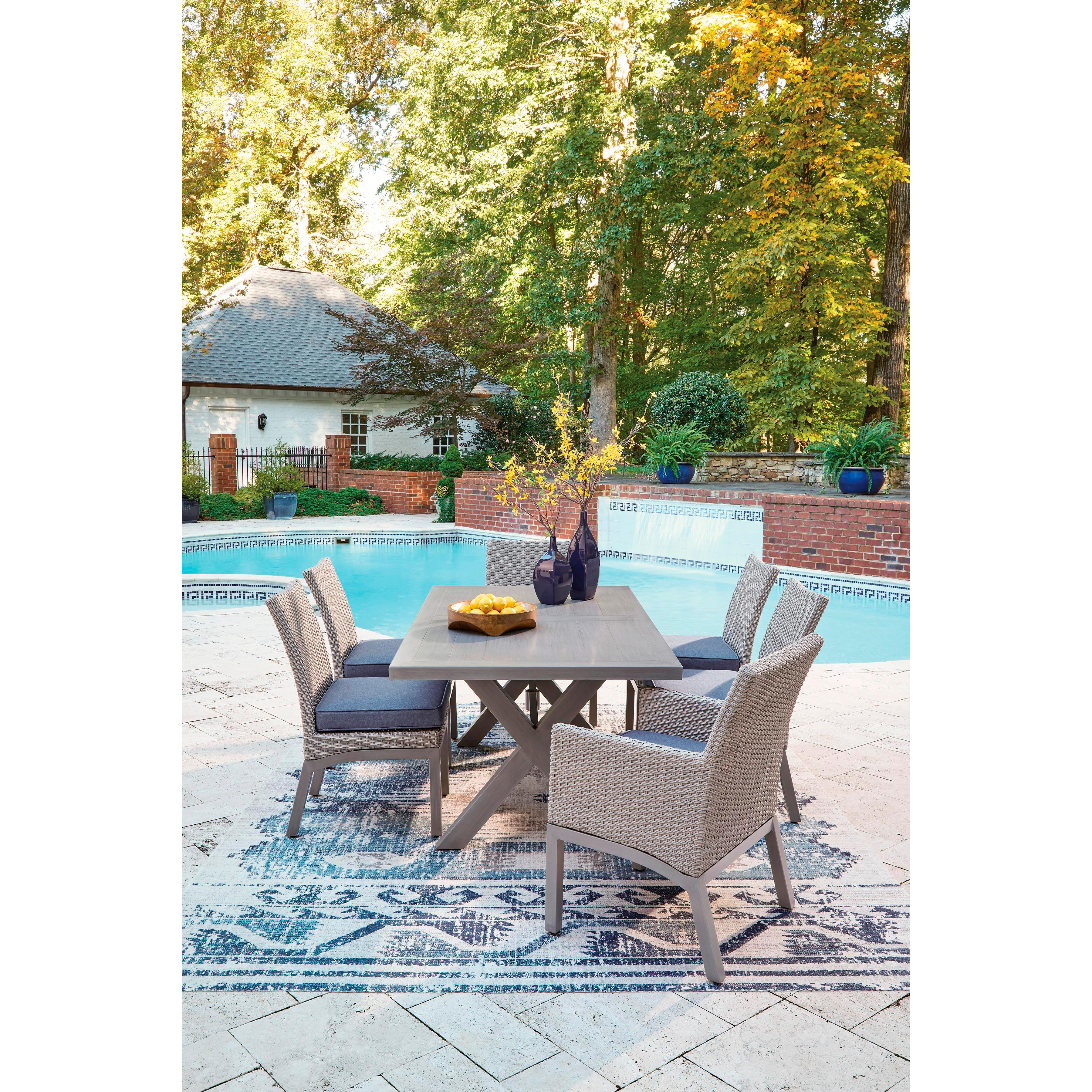 Signature Design by Ashley Half Moon Beach PCP418-625 Rectangular Dining Table with Umbrella Option IMAGE 6