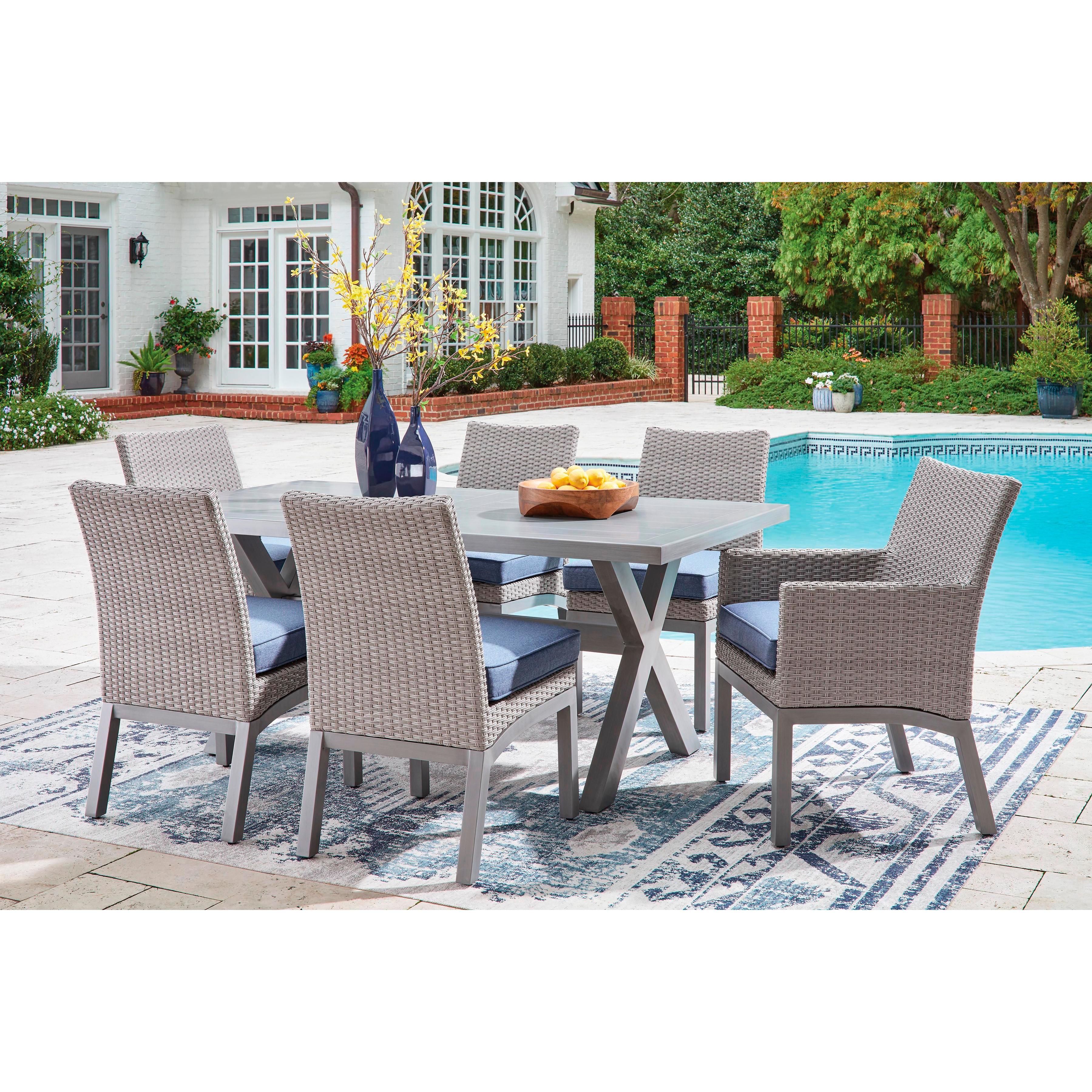 Signature Design by Ashley Half Moon Beach PCP418-625 Rectangular Dining Table with Umbrella Option IMAGE 9