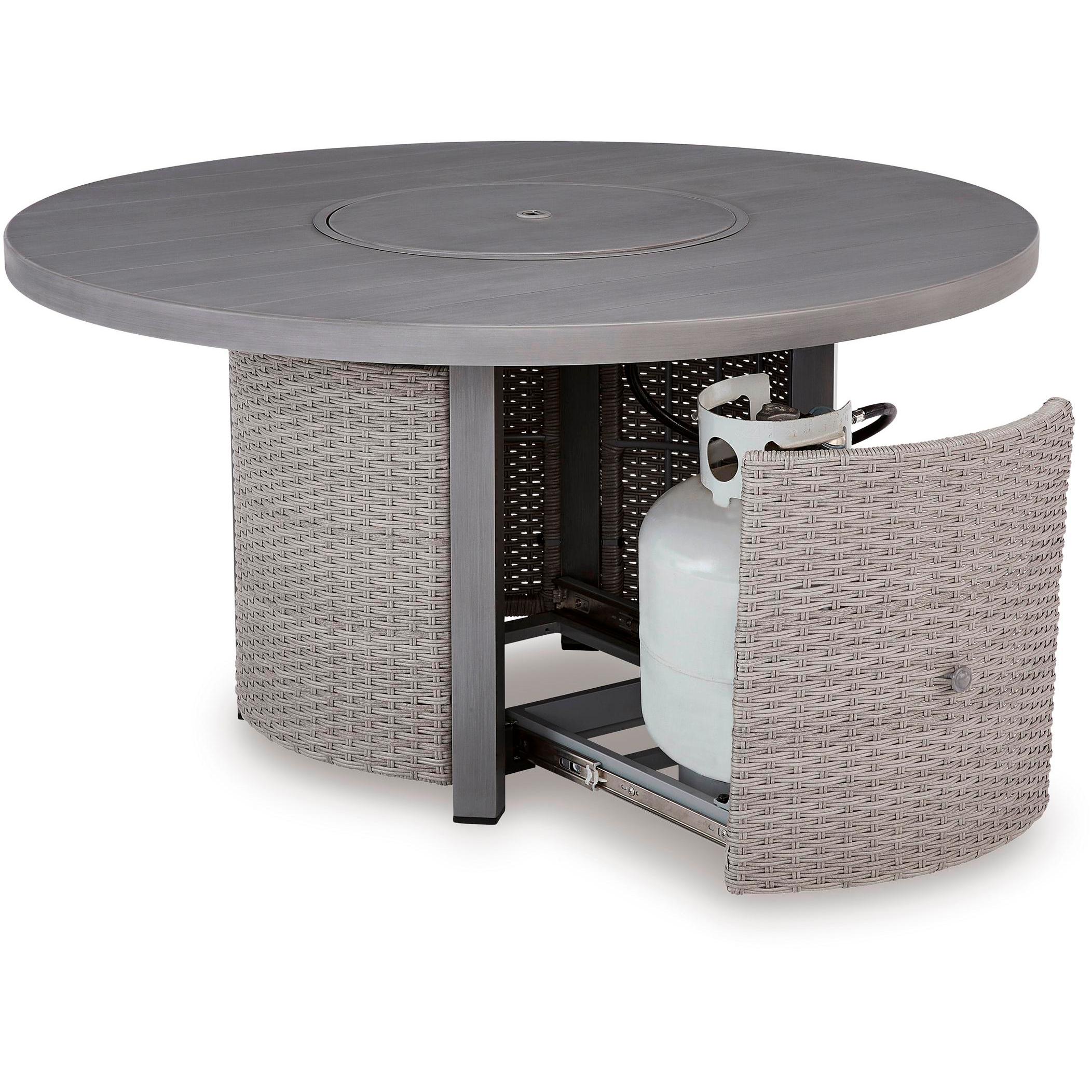 Signature Design by Ashley Half Moon Beach PCP418-776 Round Fire Pit Table IMAGE 2