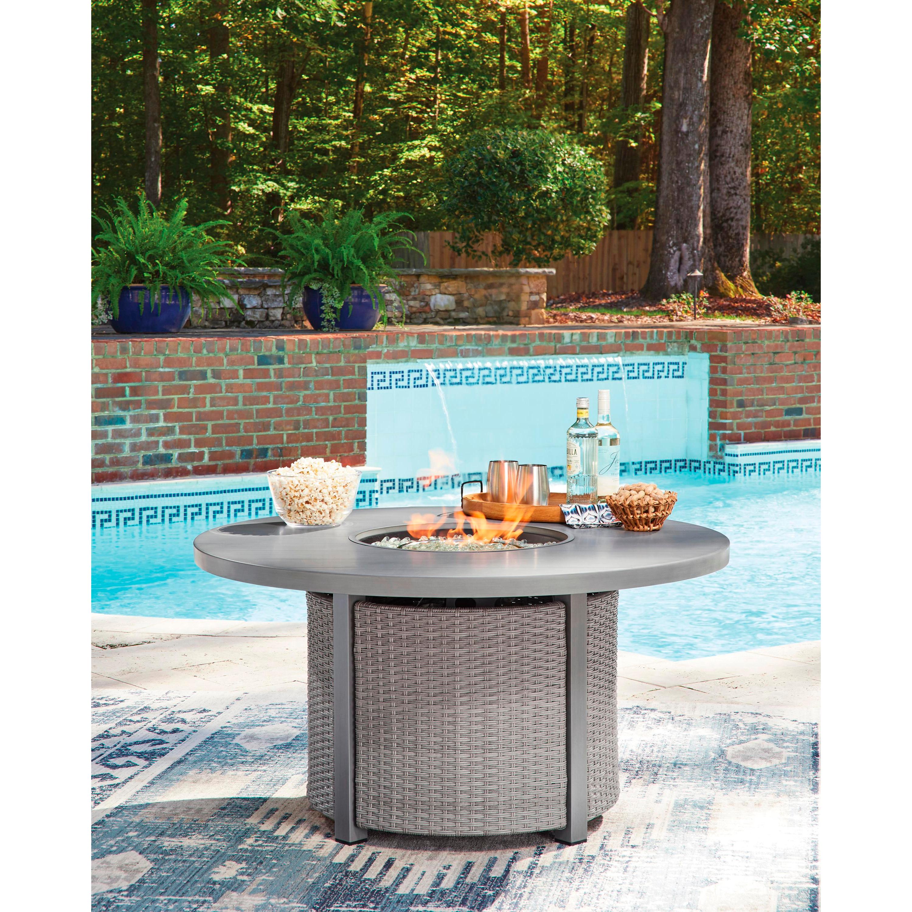Signature Design by Ashley Half Moon Beach PCP418-776 Round Fire Pit Table IMAGE 5