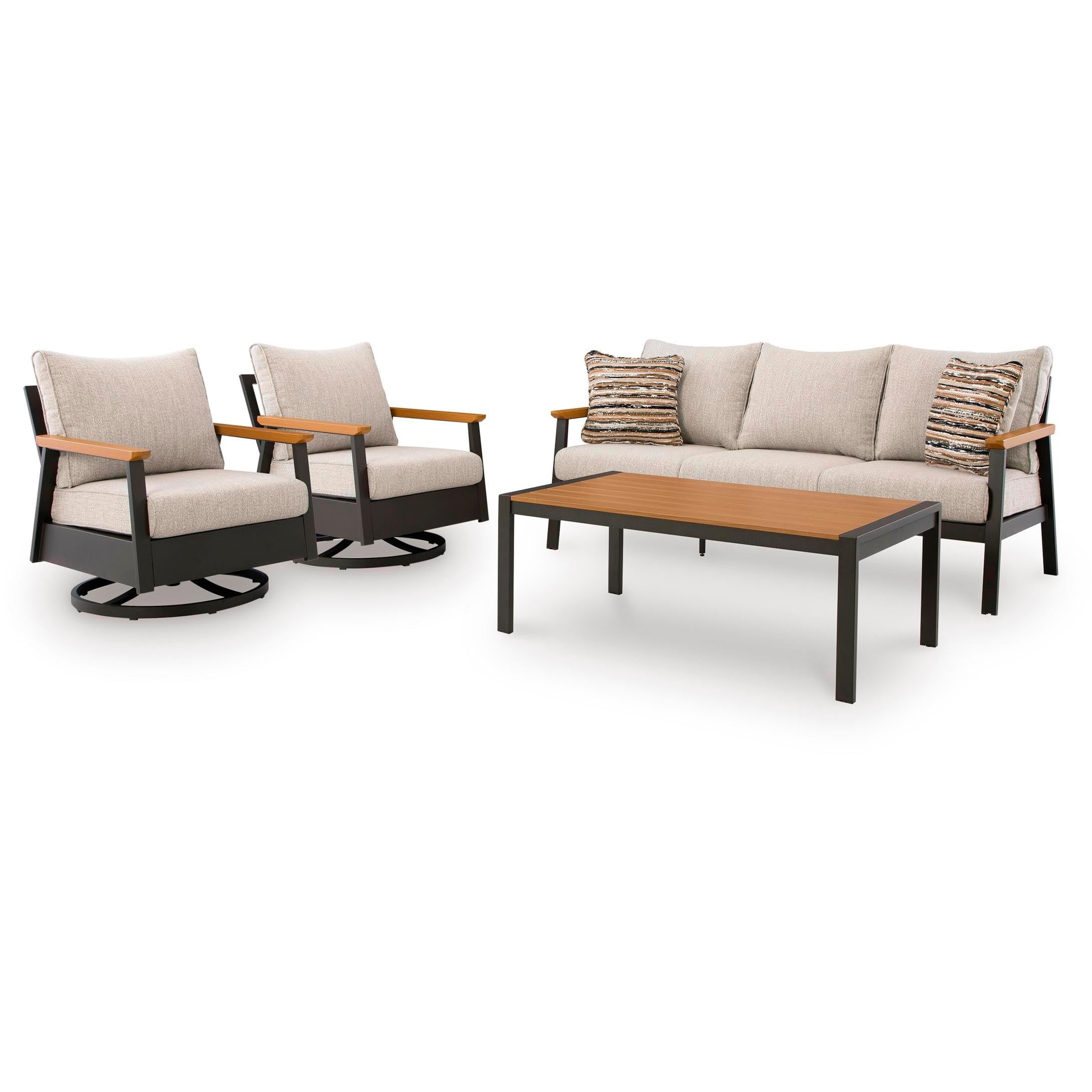 Signature Design by Ashley Carmel Highlands PCP513-081 Sofa/Chairs/Table Set IMAGE 2