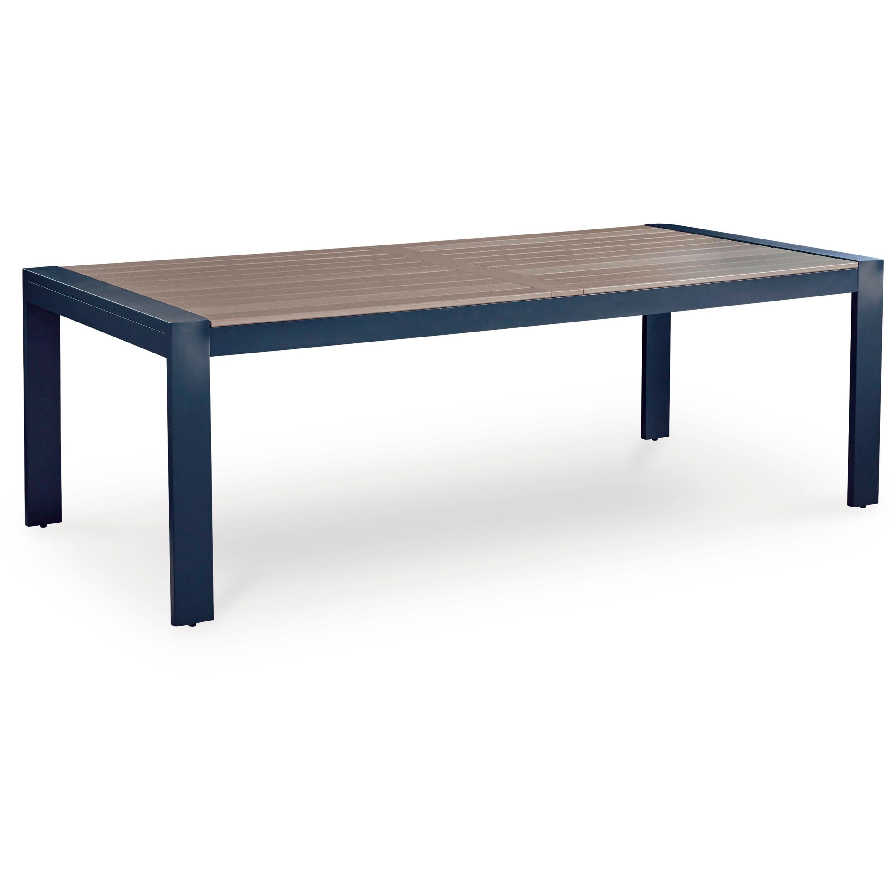 Signature Design by Ashley East Beach PCP587-625 Rectangular Dining Table with Umbrella Option IMAGE 1