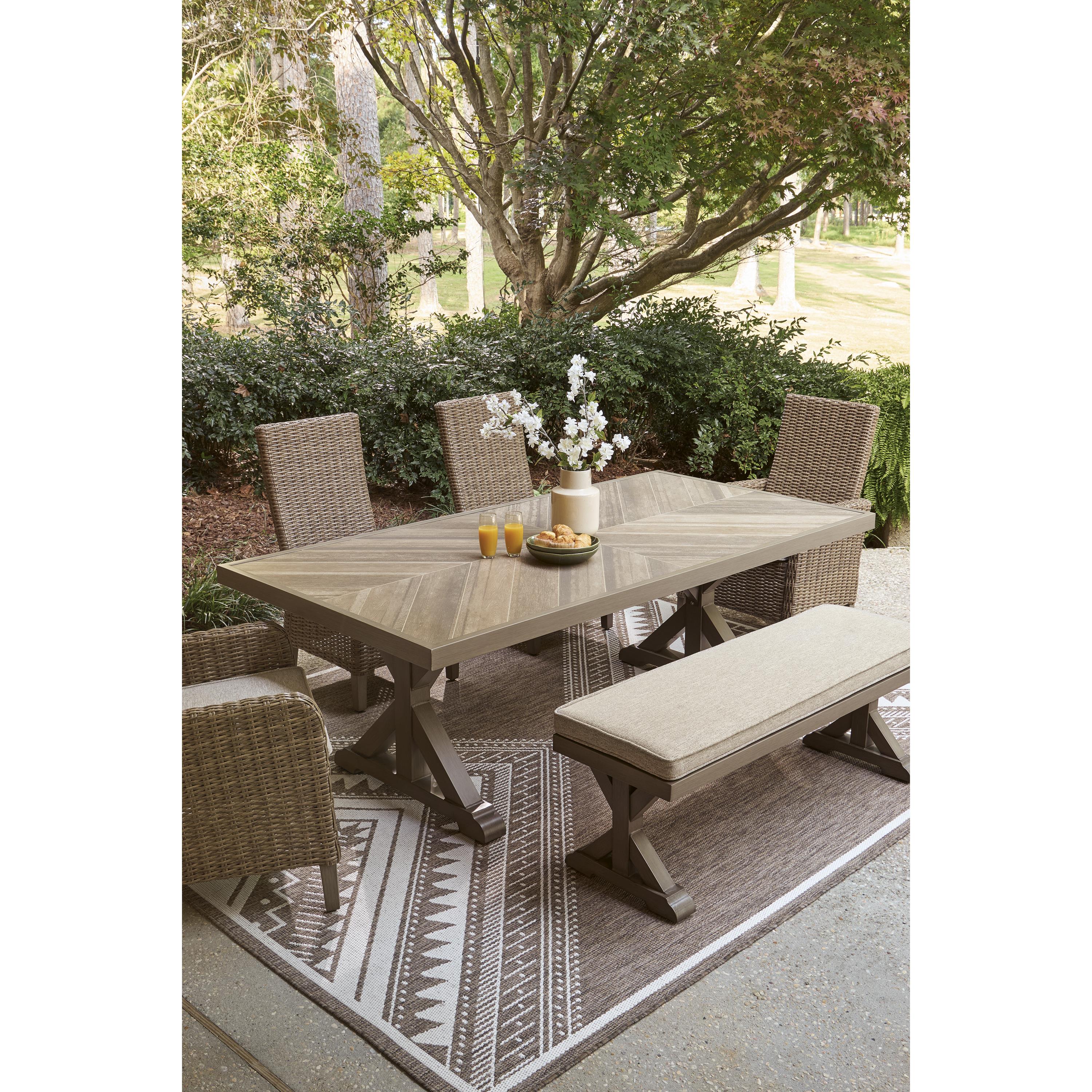 Signature Design by Ashley Laguna Heights PCP790-625 Rectangular Dining Table with Umbrella Option IMAGE 8