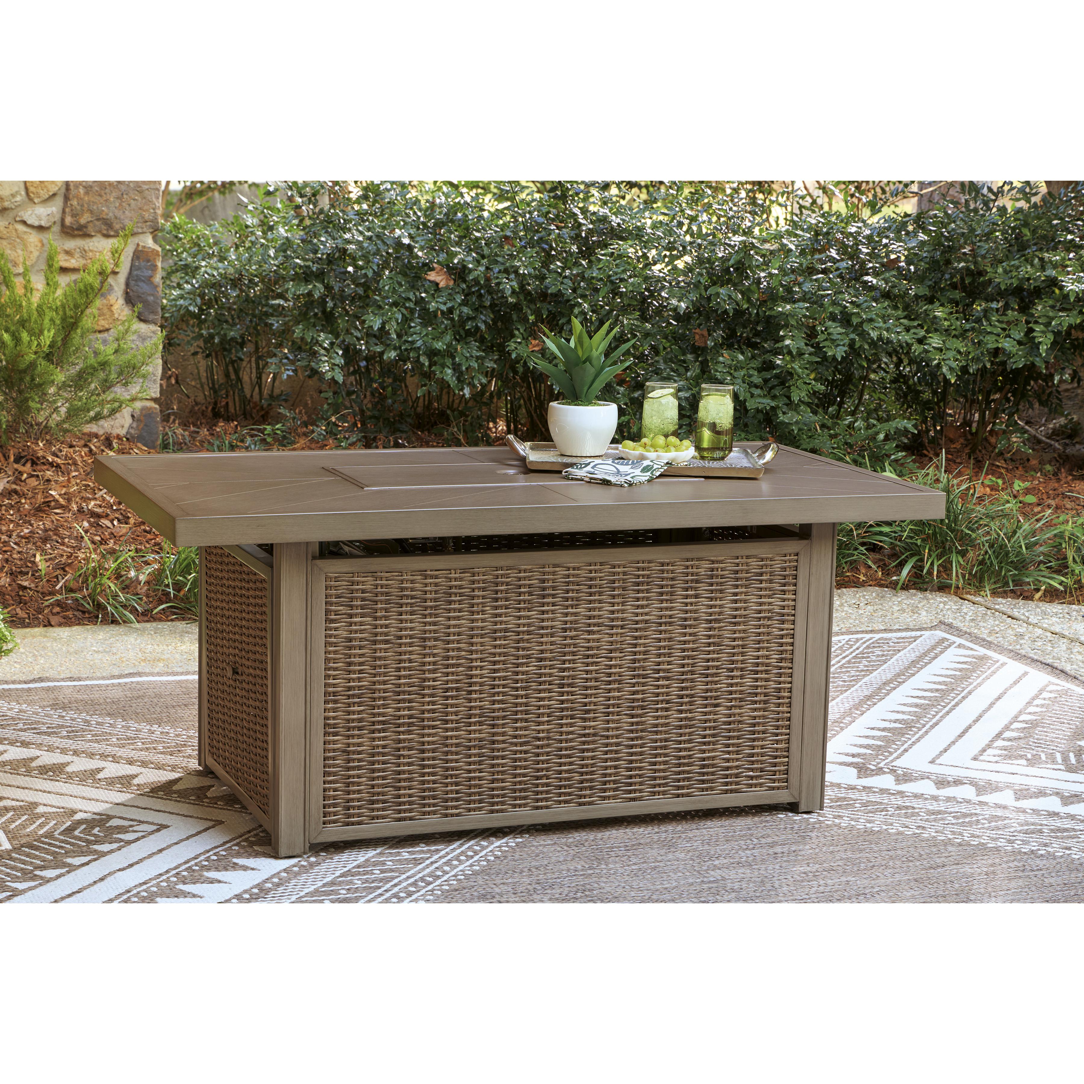 Signature Design by Ashley Laguna Heights PCP790-773 Rectangular Fire Pit Table IMAGE 5