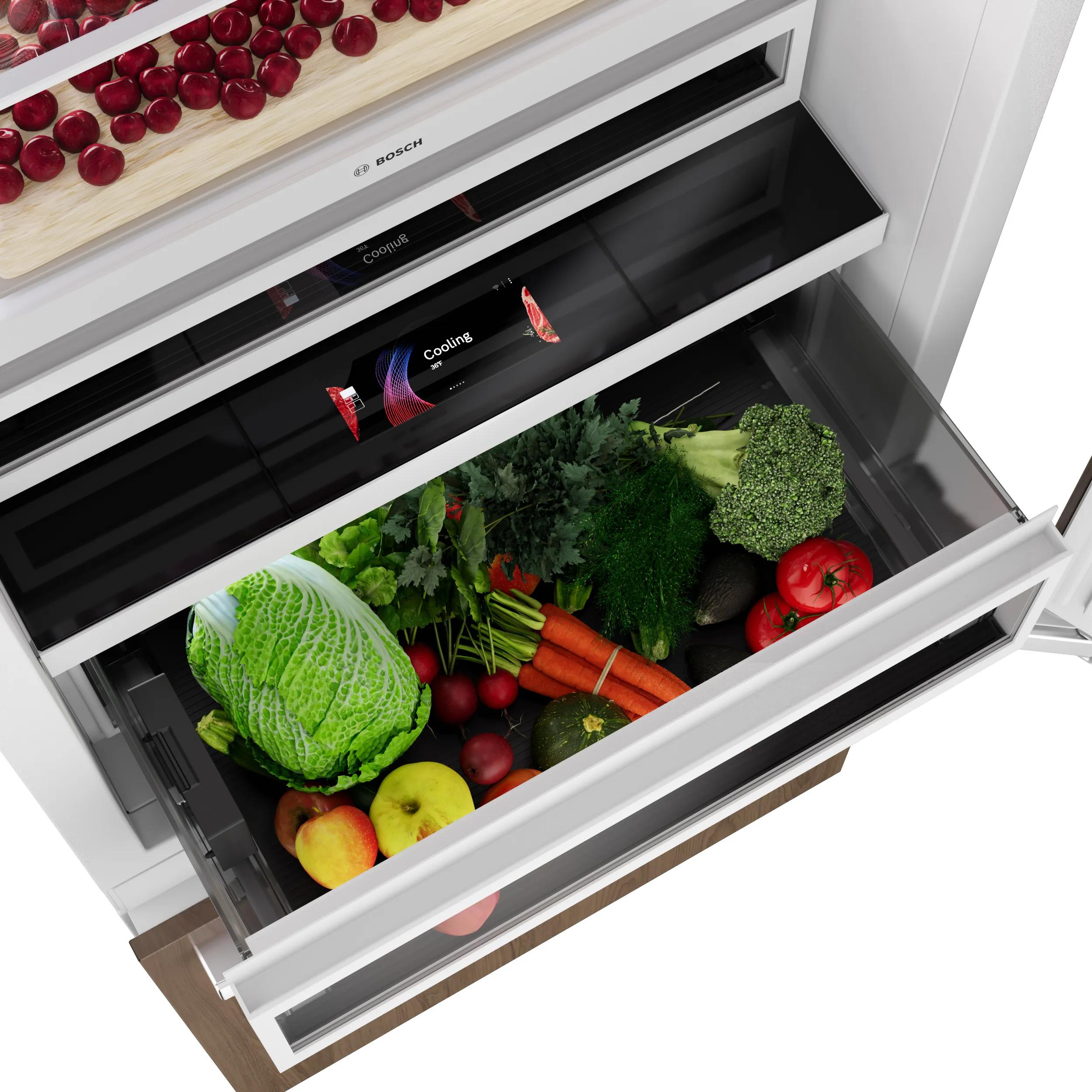 Bosch 30-inch, 16.5 cu.ft. Built-in Bottom Freezer with Wi-Fi Connect B30IB100SP IMAGE 12