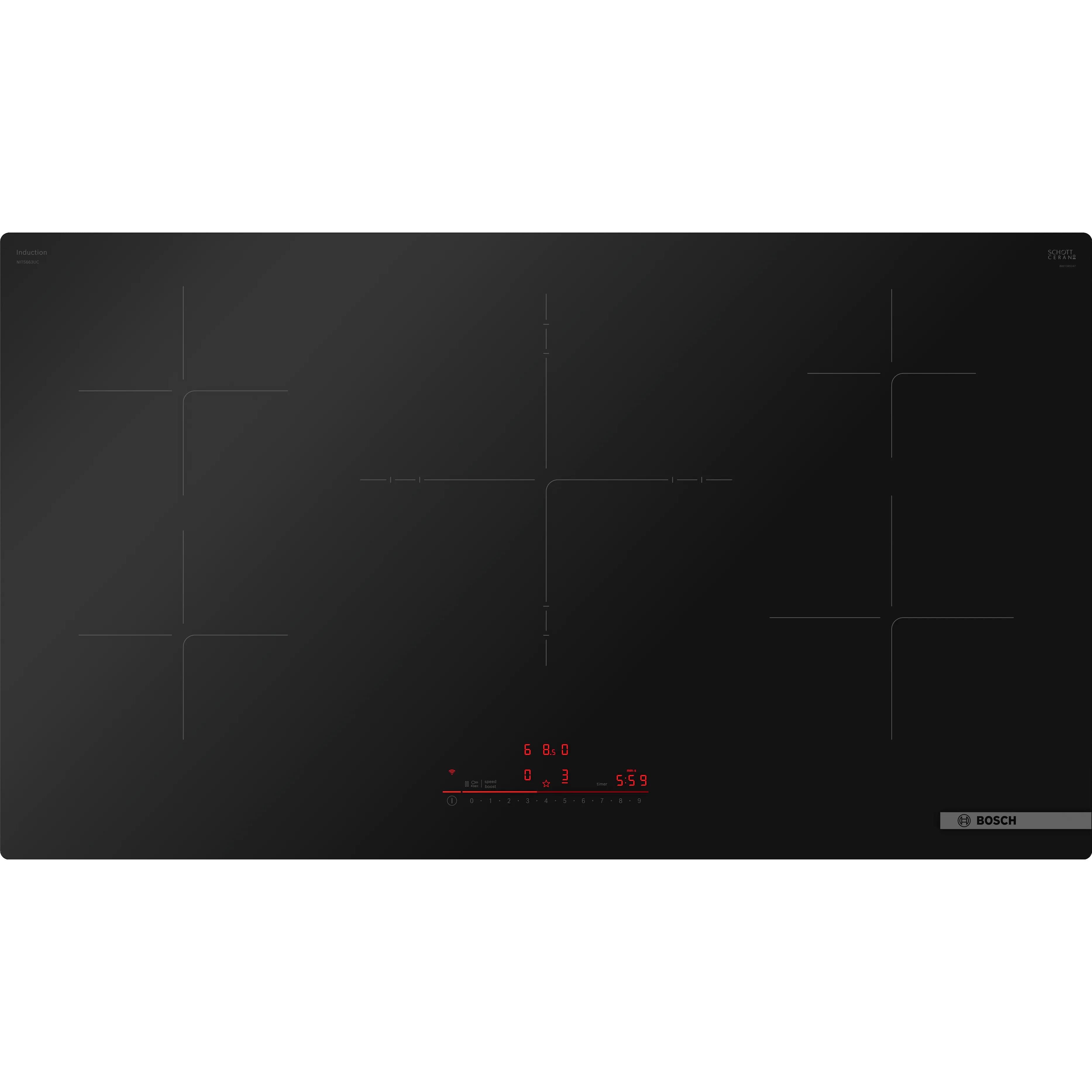Bosch 36-inch Built-in Induction Cooktop with SpeedBoost® NIT5663UC IMAGE 2