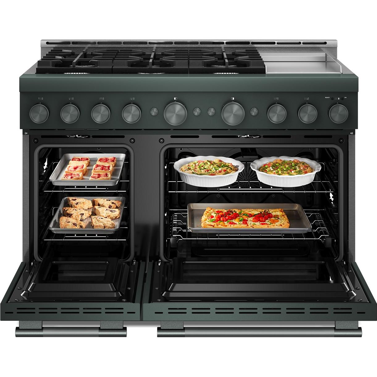 KitchenAid 48-inch Freestanding Gas Range with 6 Burners and Griddle KFGD948SJP IMAGE 2