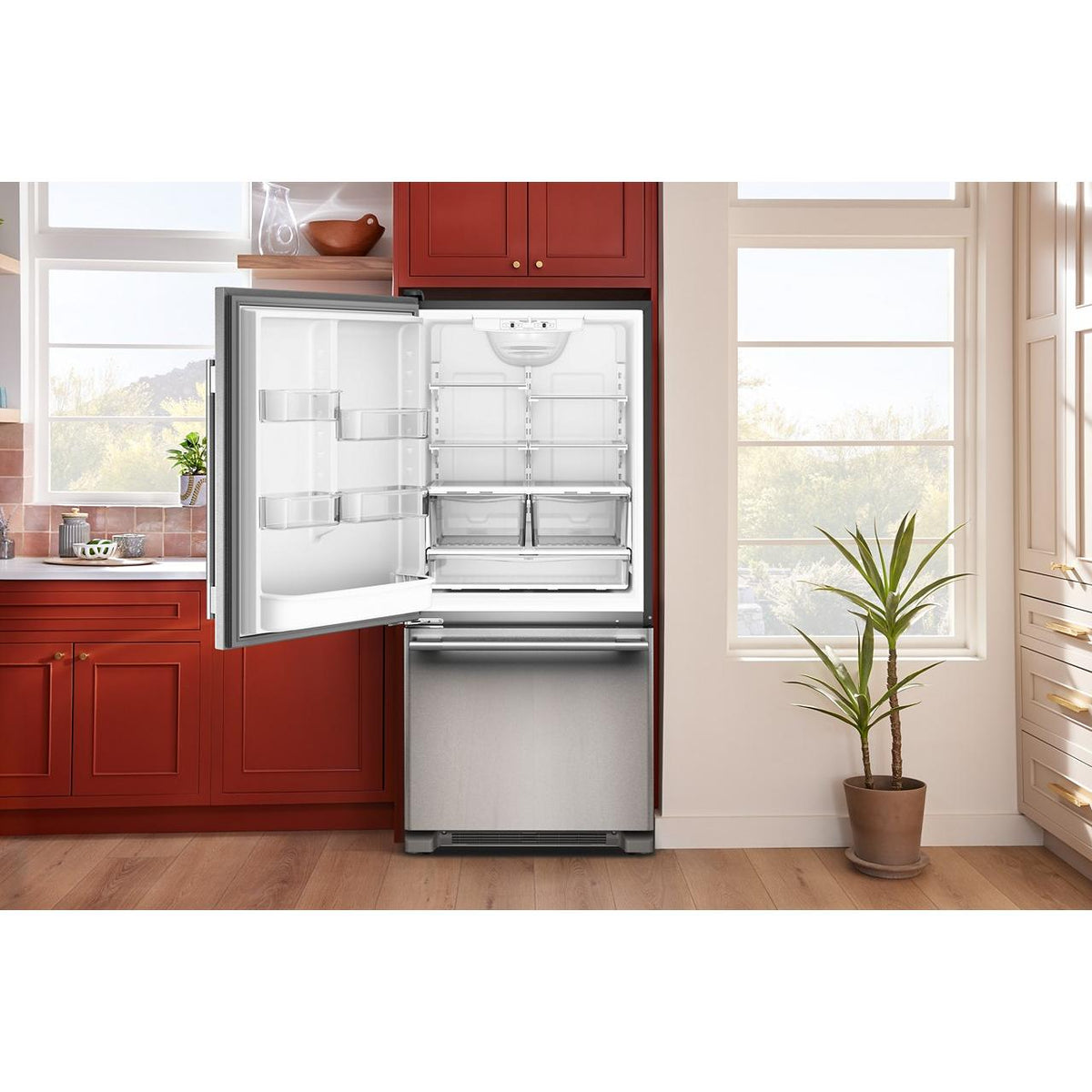 KitchenAid 30-inch, 18.7 cu. ft. Freestanding Bottom Freezer Refrigerator with Full-Width Pantry Drawer KRBL130SPS IMAGE 9