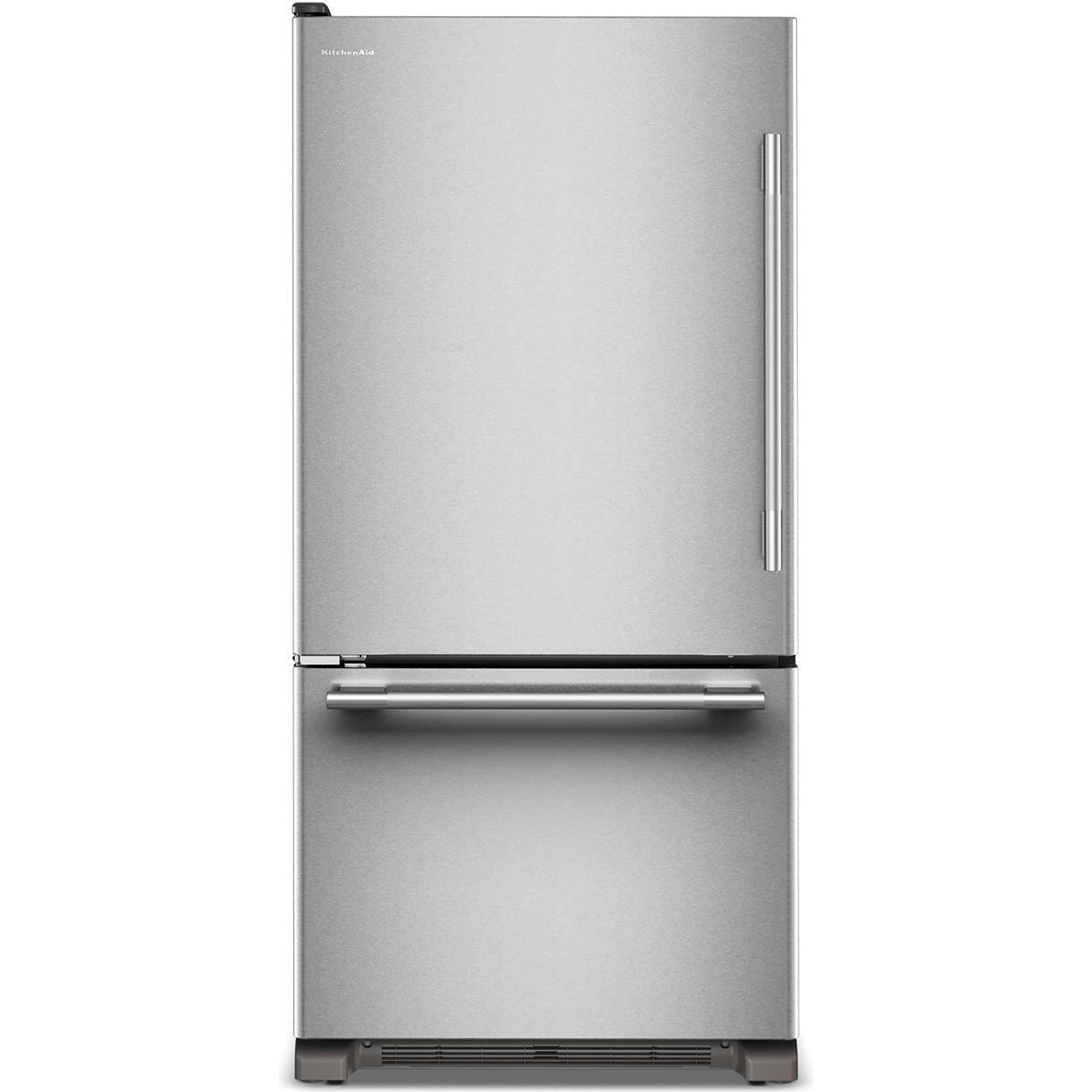 KitchenAid 33-inch, 22 cu. ft. Freestanding Bottom Freezer Refrigerator KRBL133SPS IMAGE 1