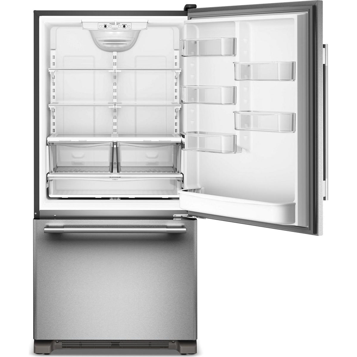KitchenAid 33-inch, 22.1 cu. ft. Freestanding Bottom Freezer Refrigerator with Full-Width Pantry Drawer KRBR133SPS IMAGE 3