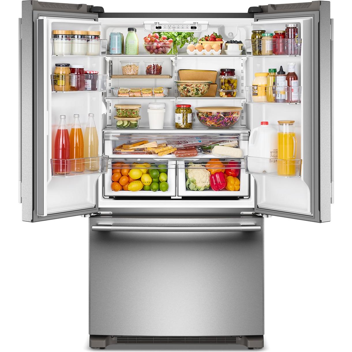 KitchenAid 36-inch, 20 cu. ft. Counter-Depth French 3-Door Refrigerator with Water Dispenser KRFC136SPS IMAGE 2