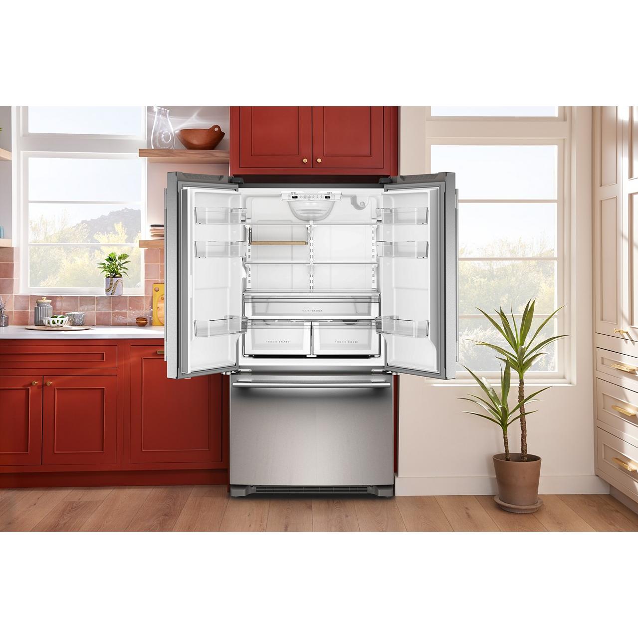 KitchenAid 36-inch, 20 cu. ft. Counter-Depth French 3-Door Refrigerator with Water Dispenser KRFC136SPS IMAGE 7